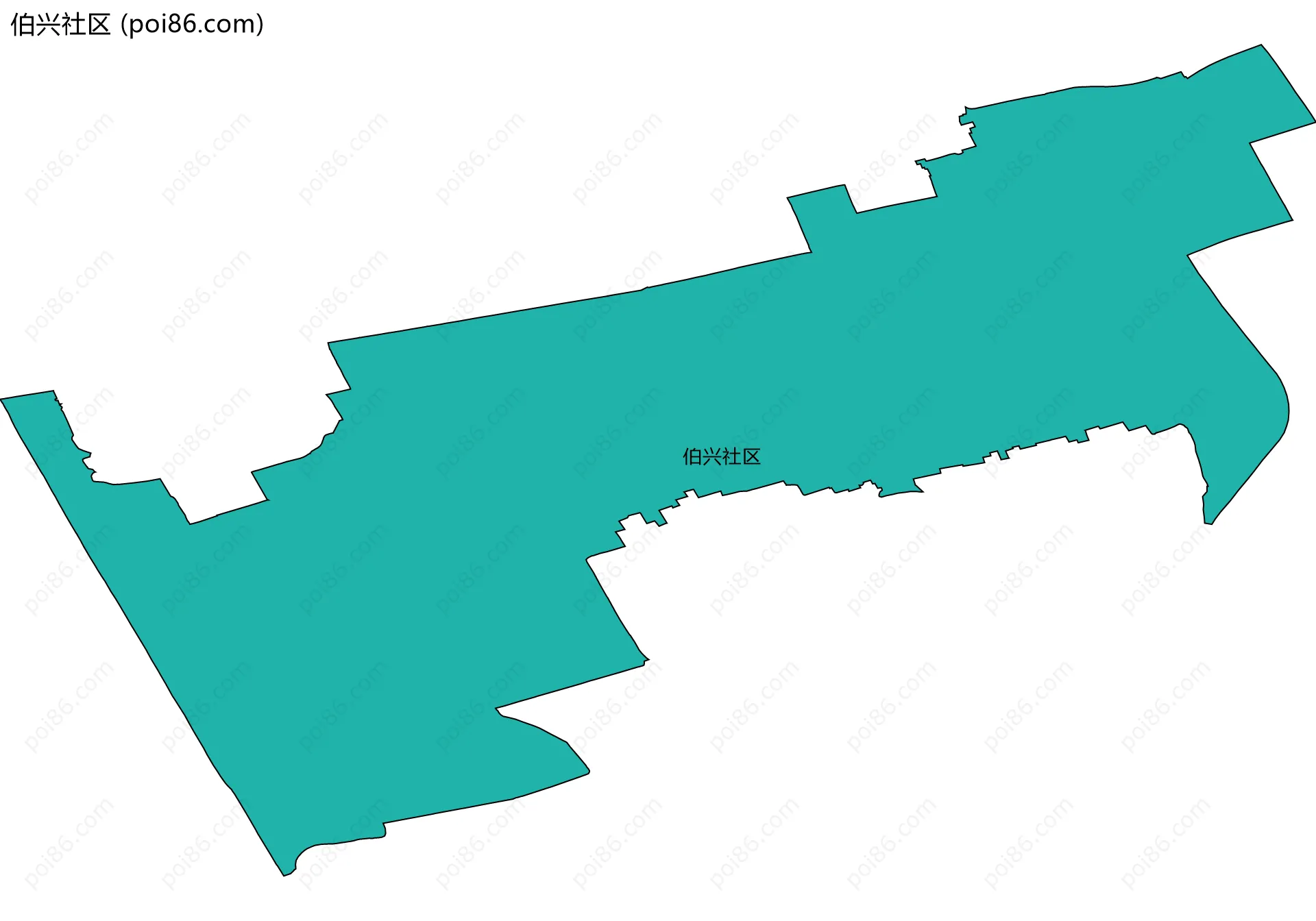 伯兴社区边界地图