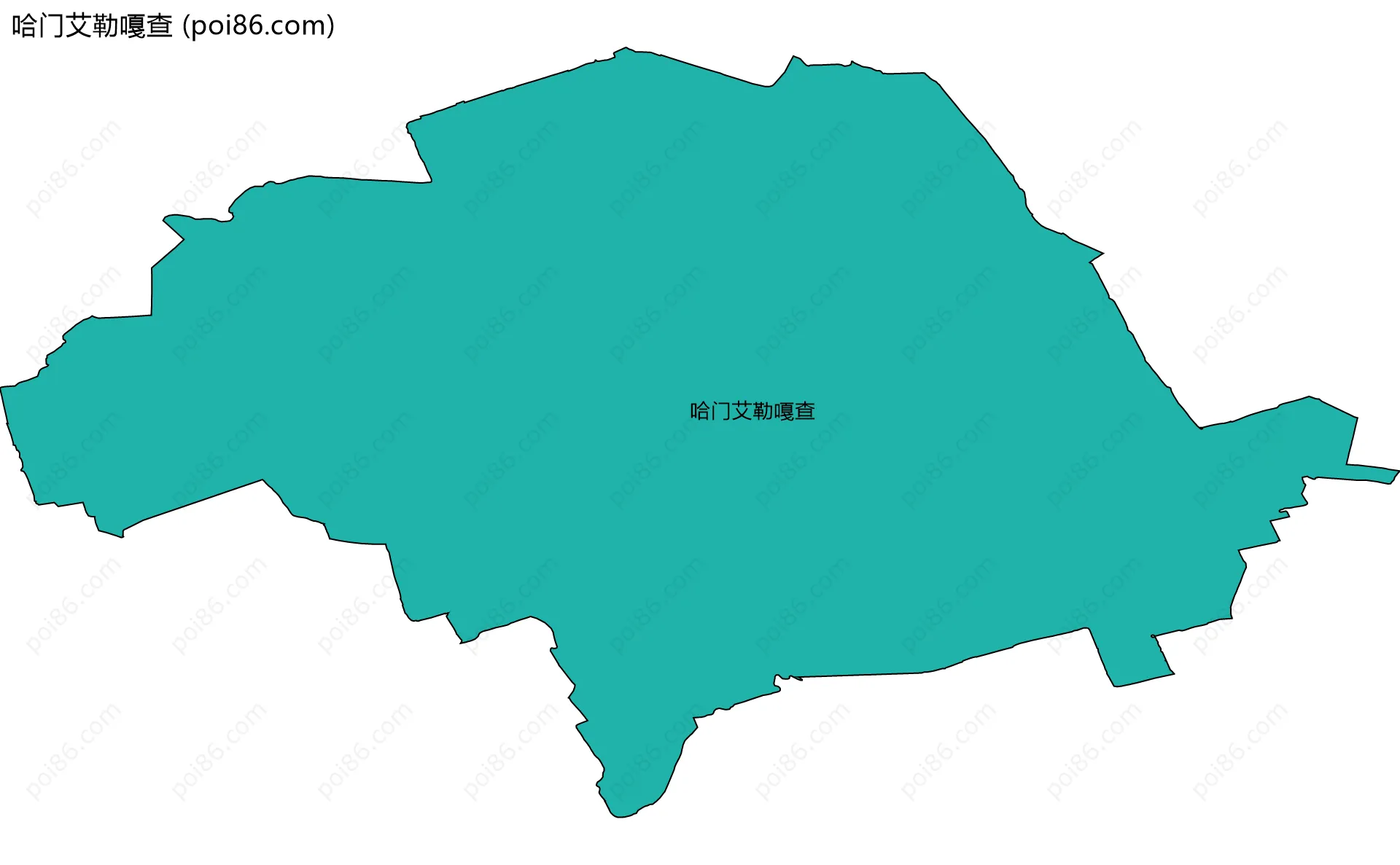 哈门艾勒嘎查边界地图
