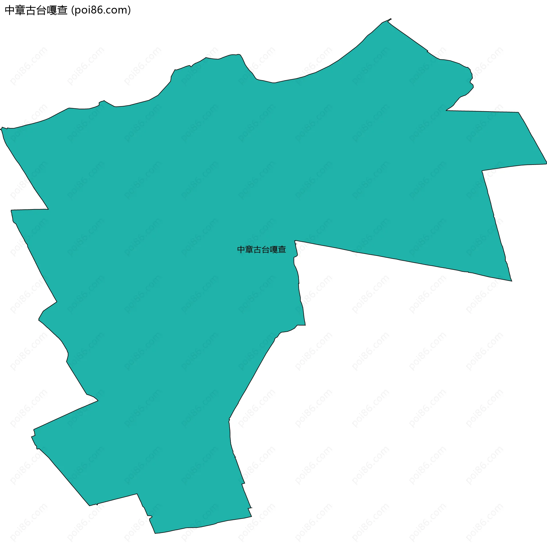 中章古台嘎查边界地图