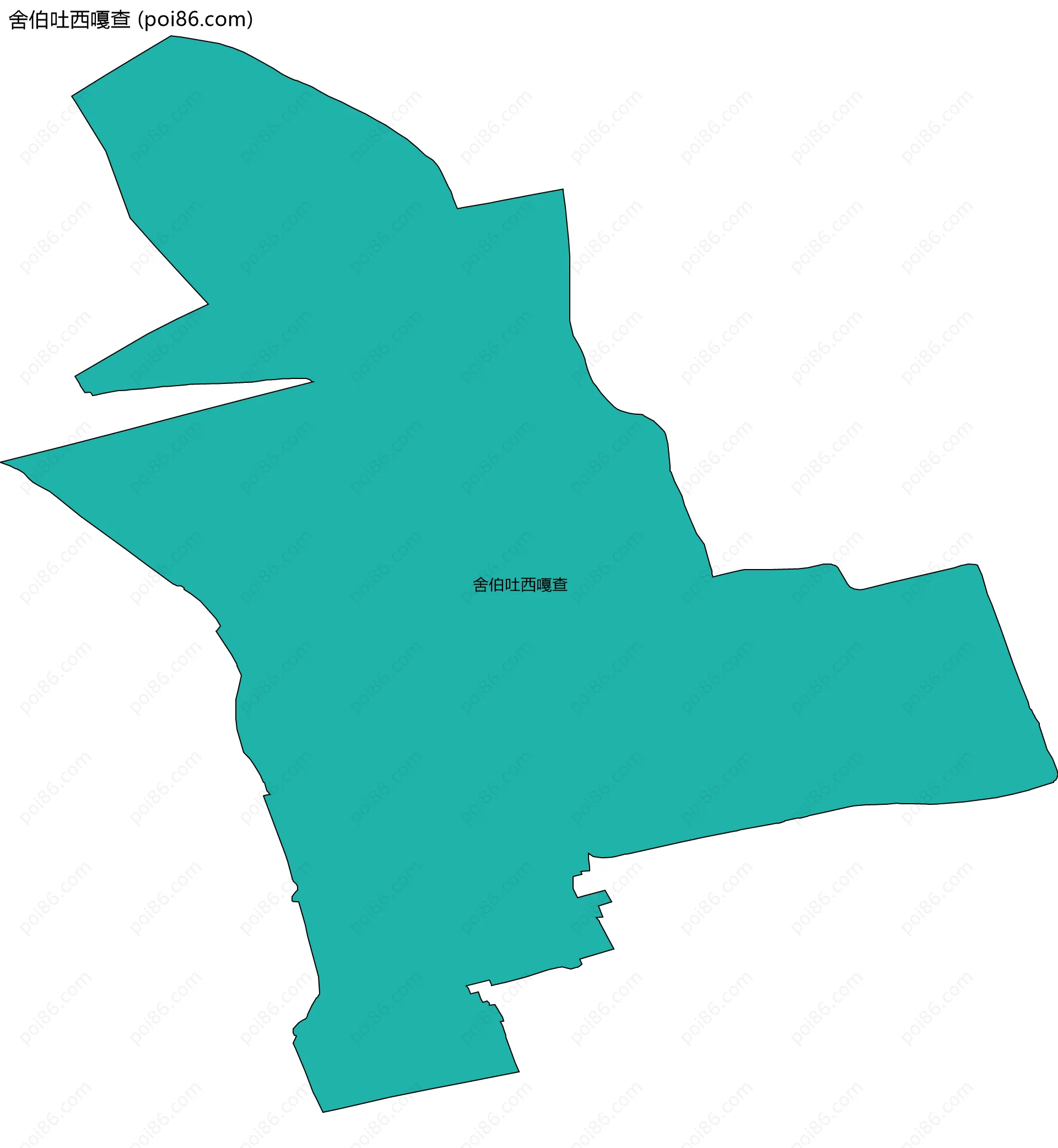 舍伯吐西嘎查边界地图