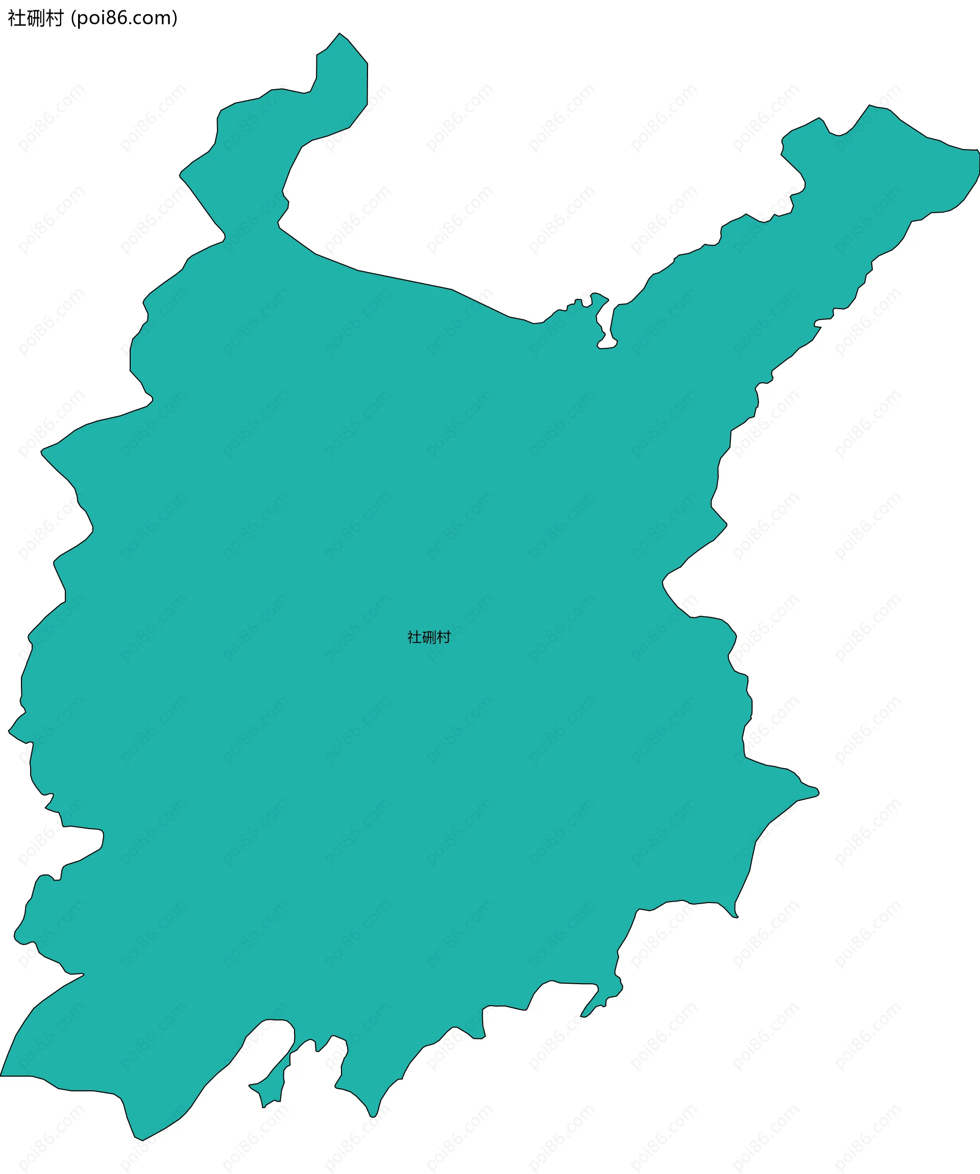 社硎村边界地图