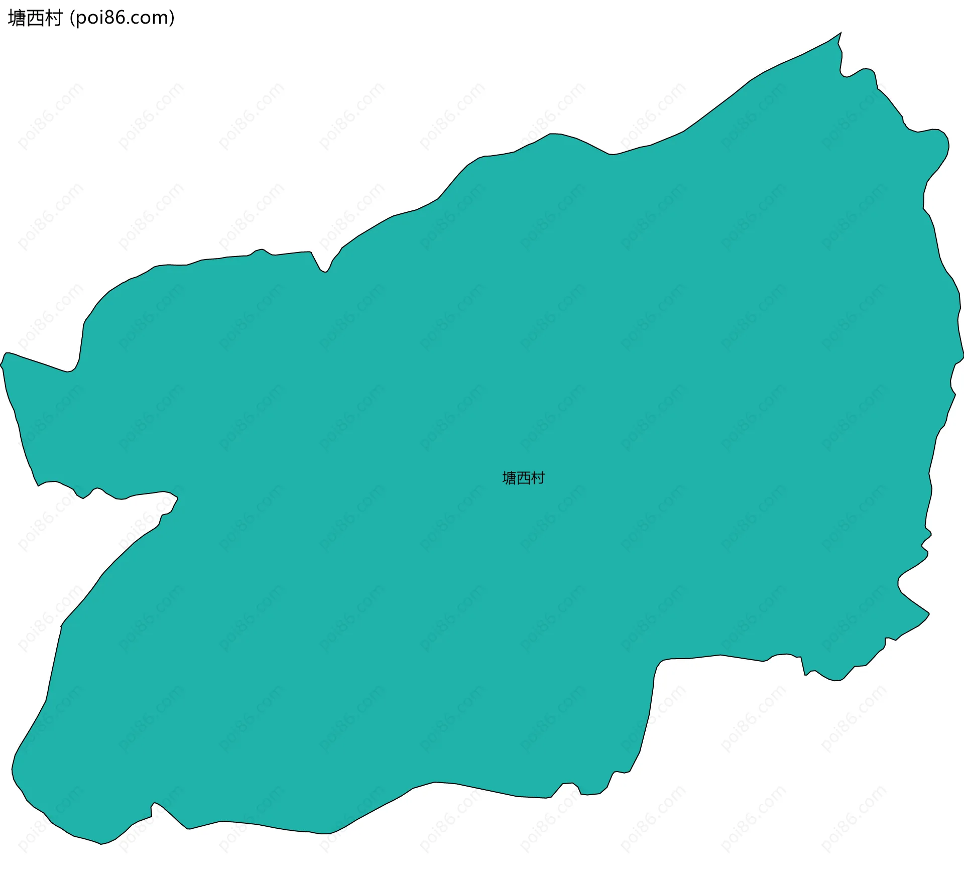 塘西村边界地图