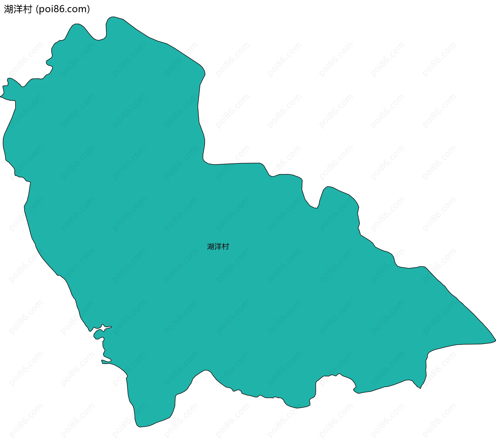 湖洋村边界地图