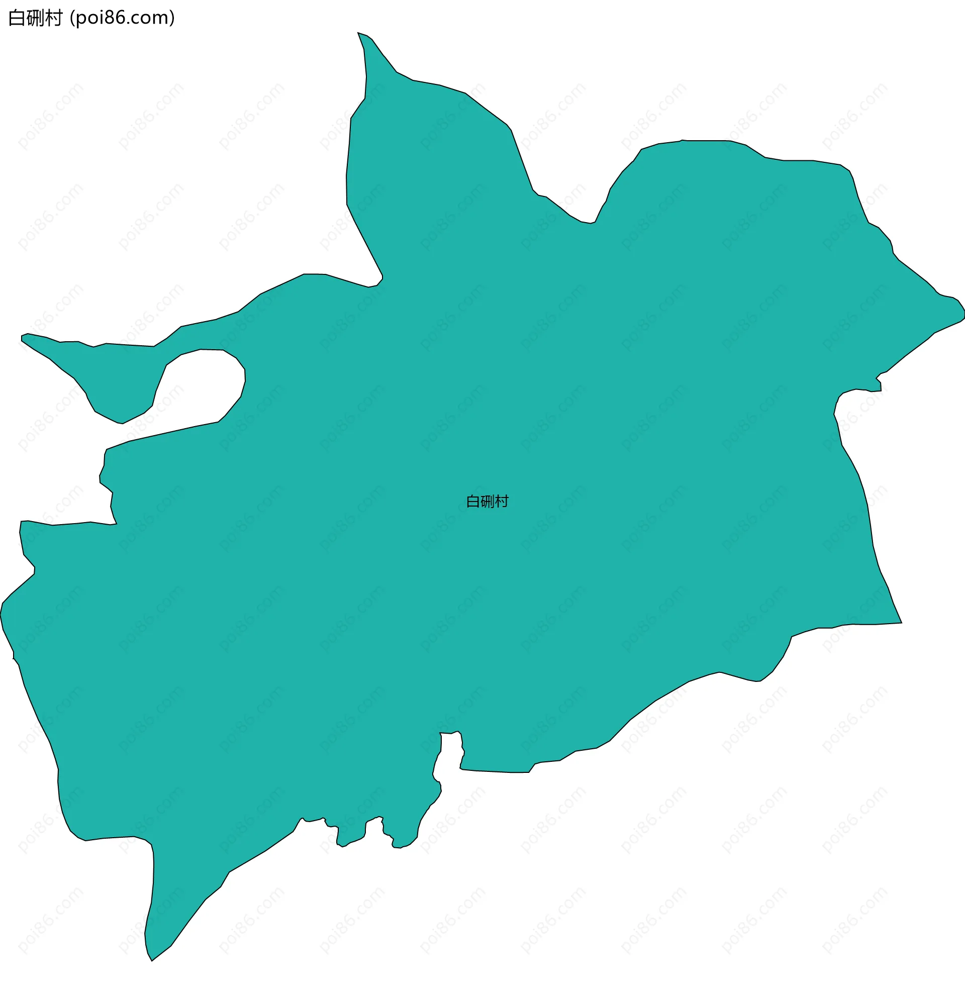 白硎村边界地图