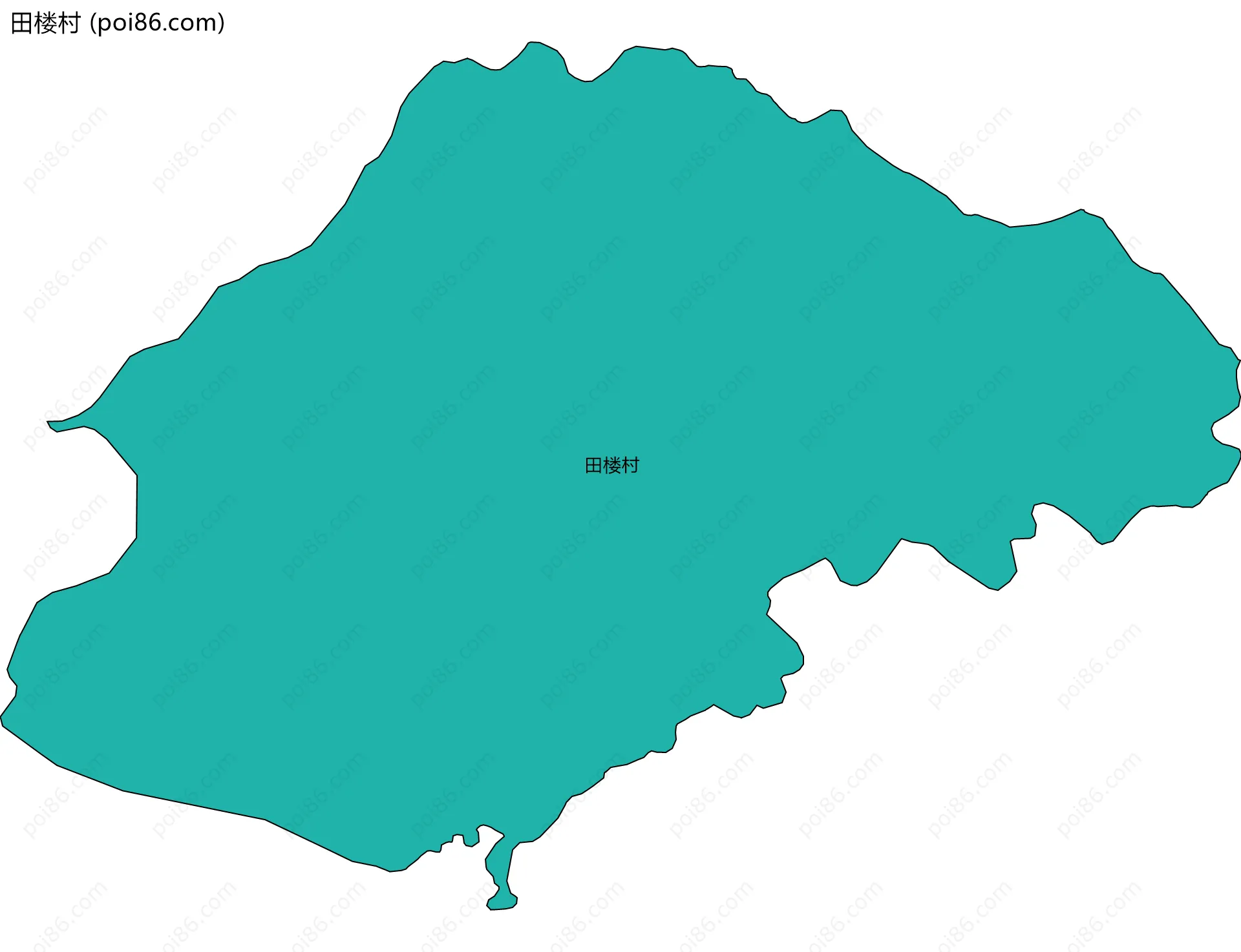 田楼村边界地图