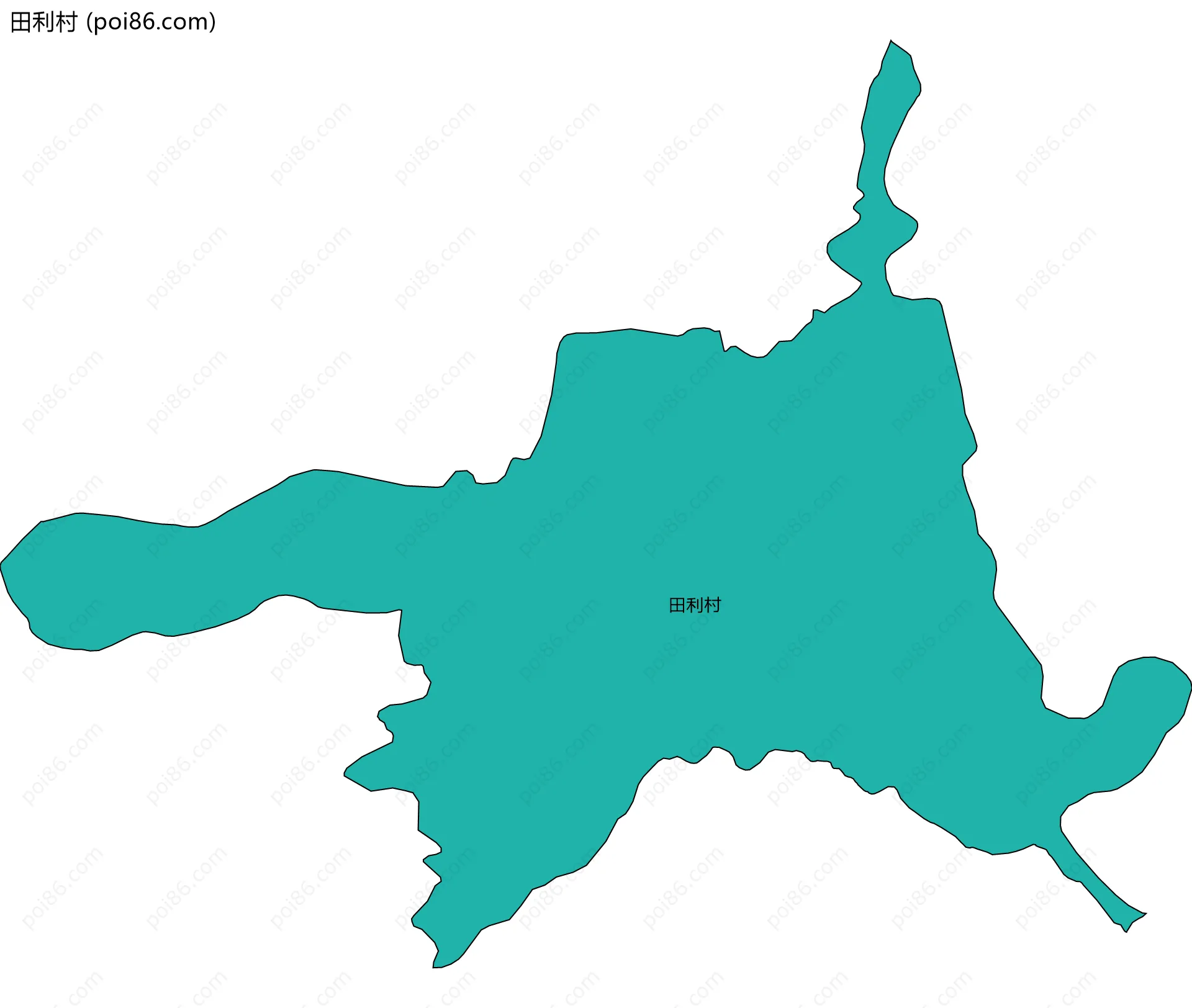 田利村边界地图