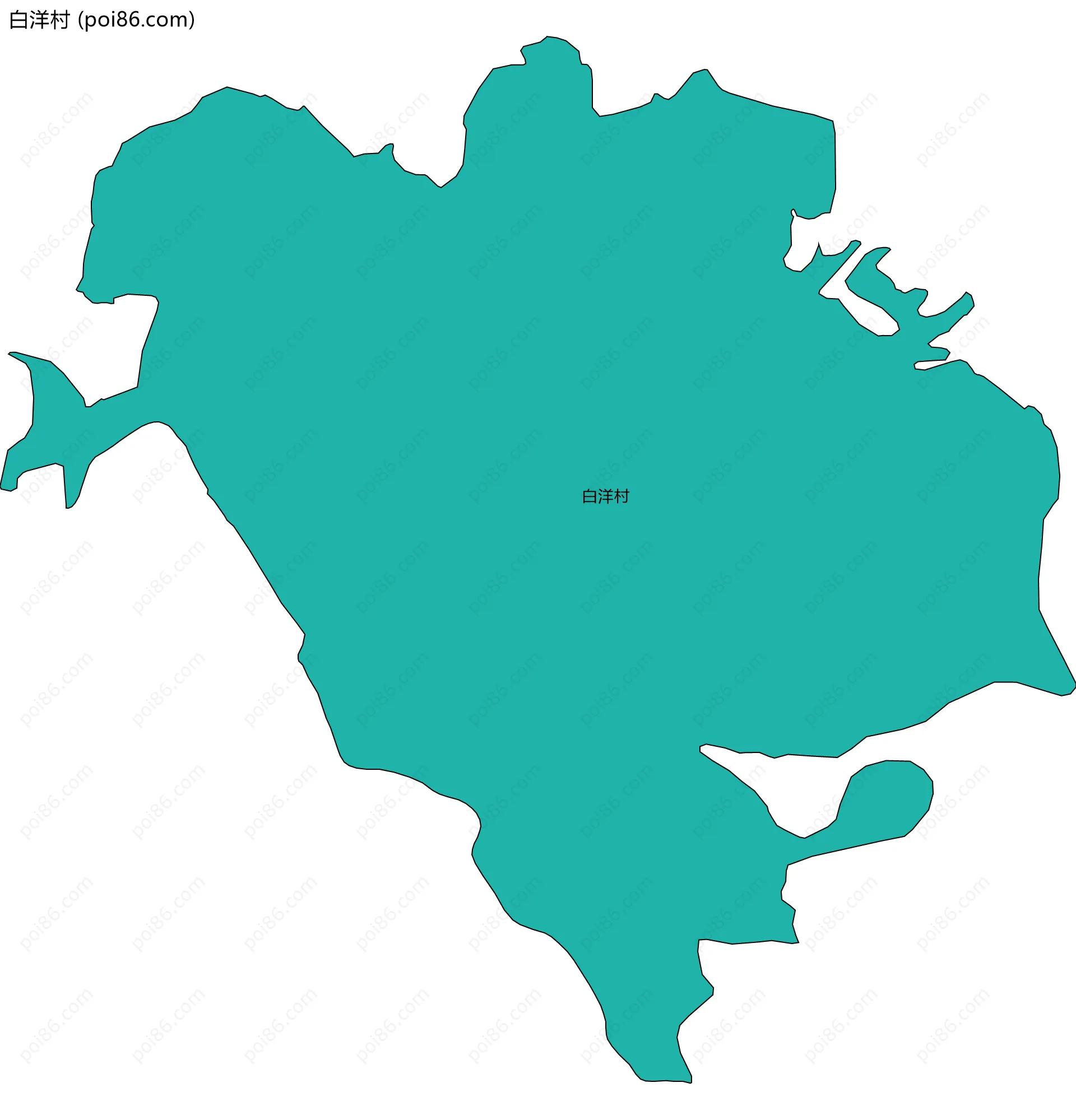 白洋村边界地图