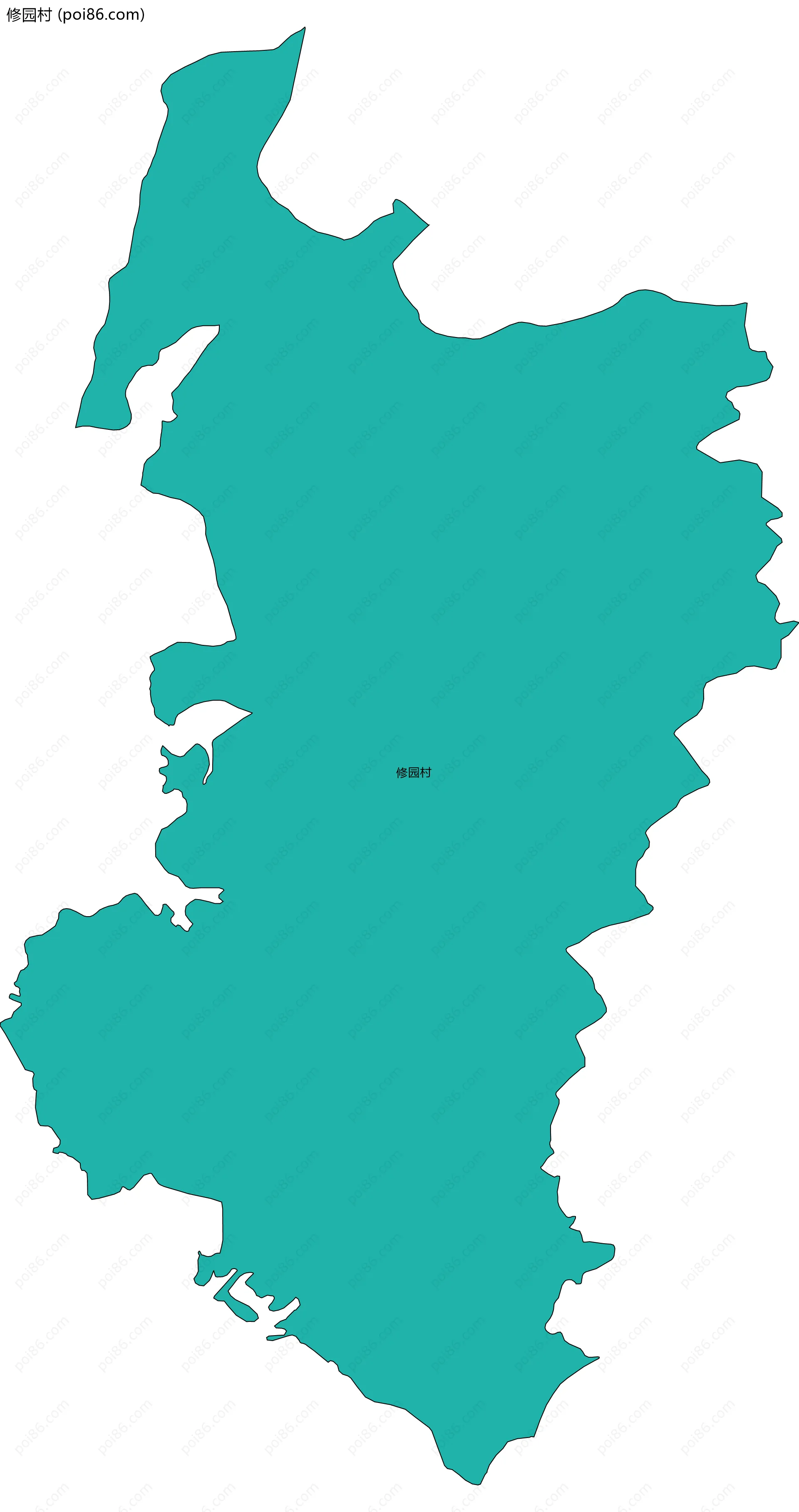 修园村边界地图