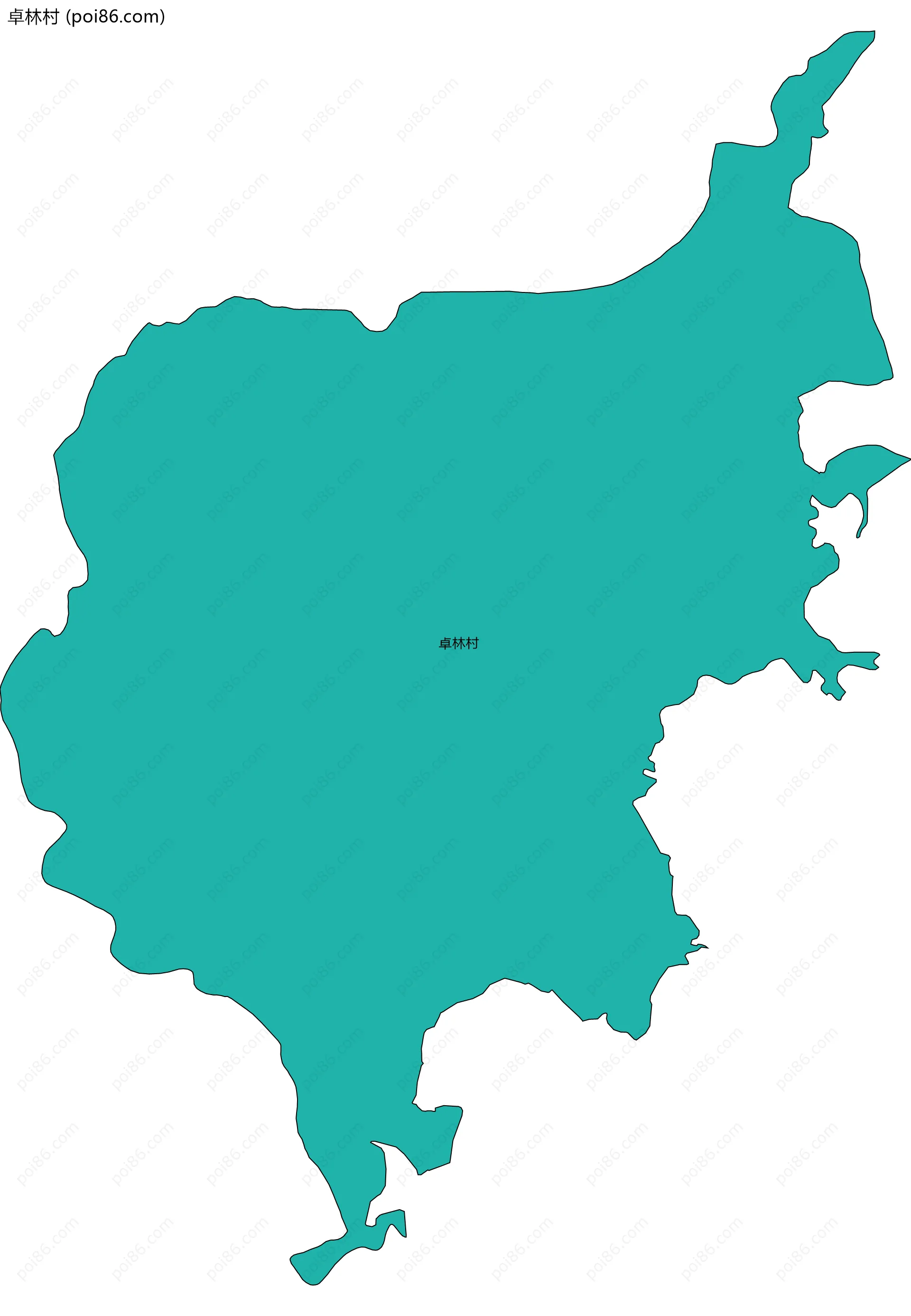 卓林村边界地图