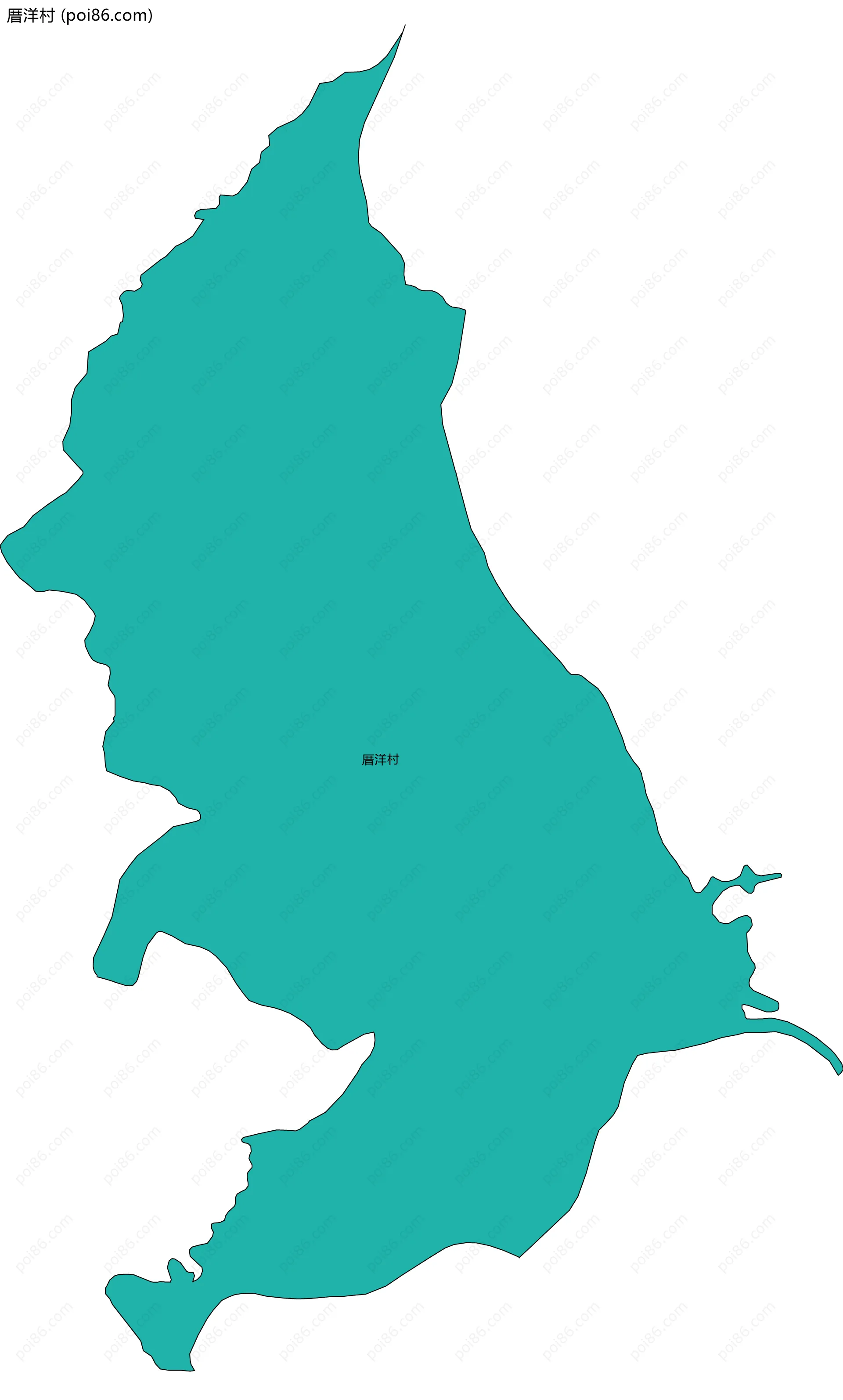 厝洋村边界地图