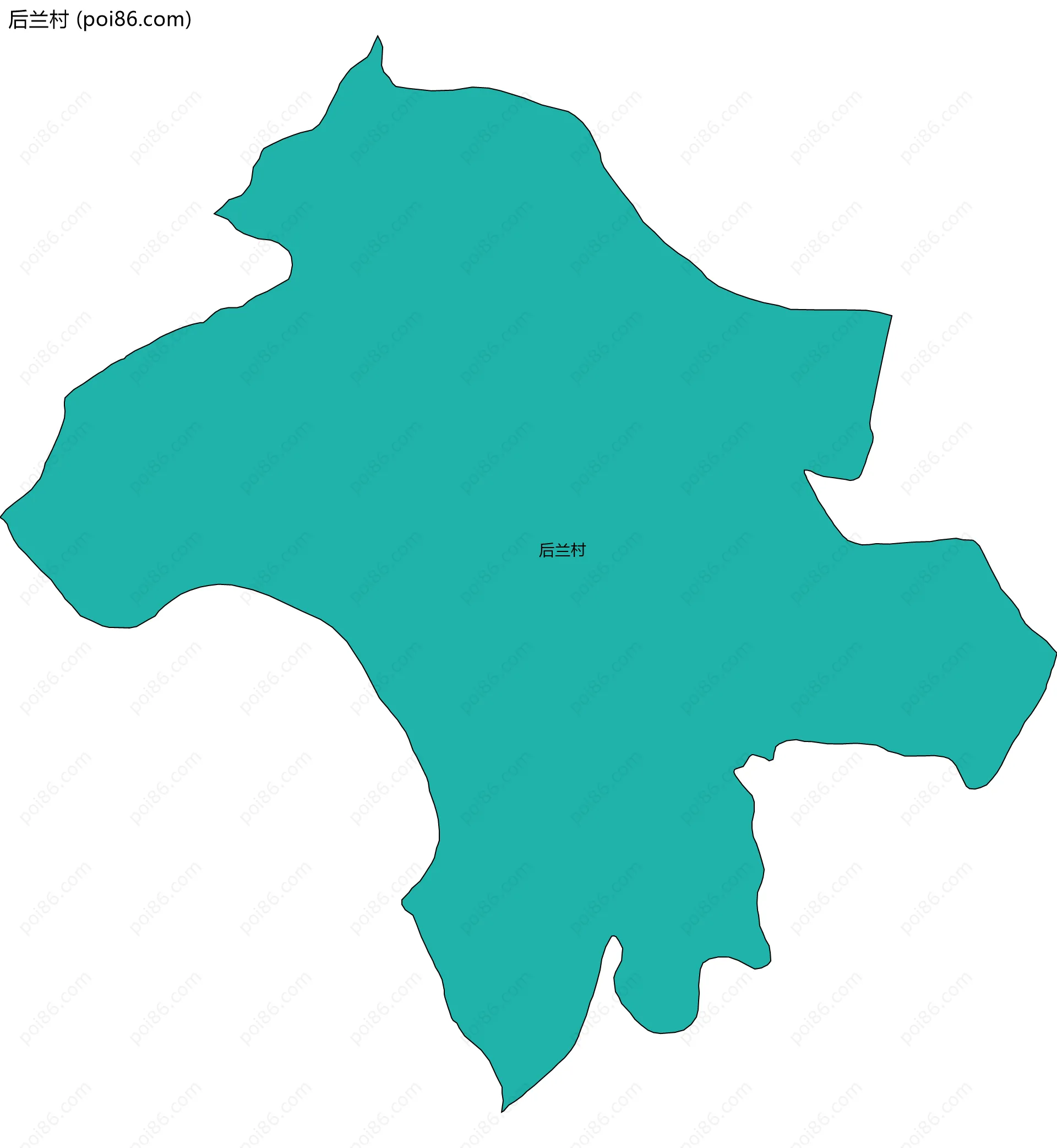 后兰村边界地图