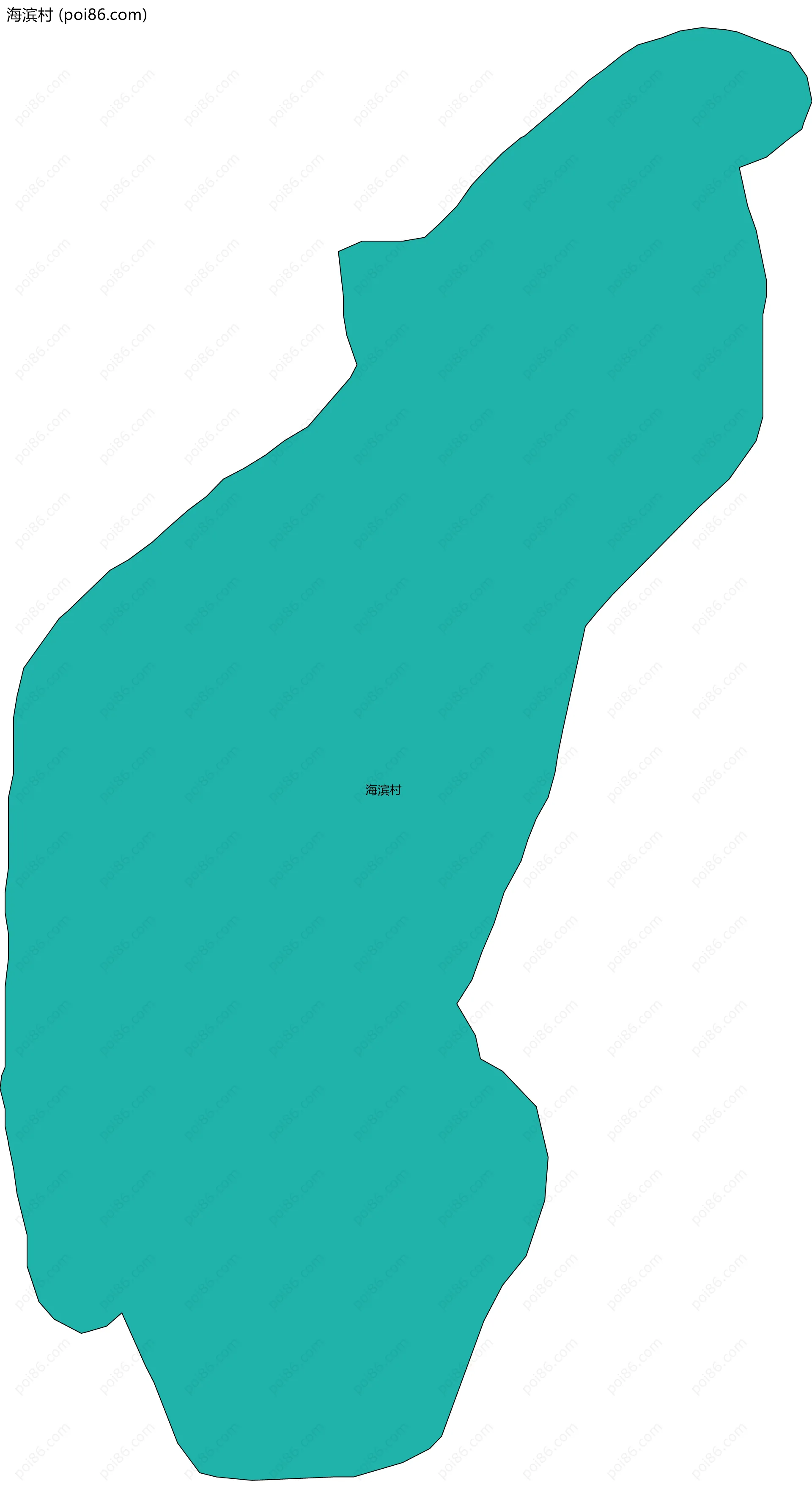 海滨村边界地图