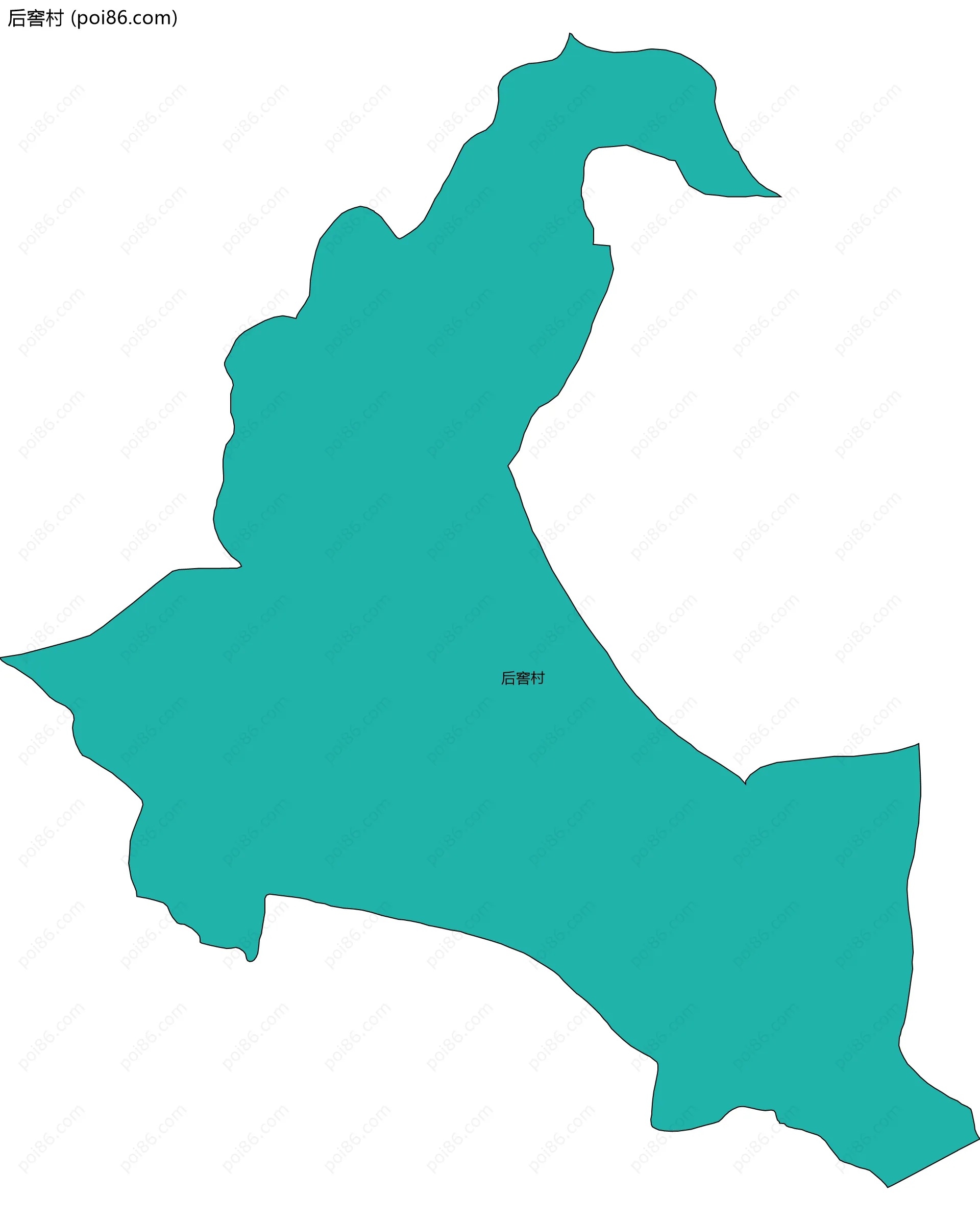 后窖村边界地图