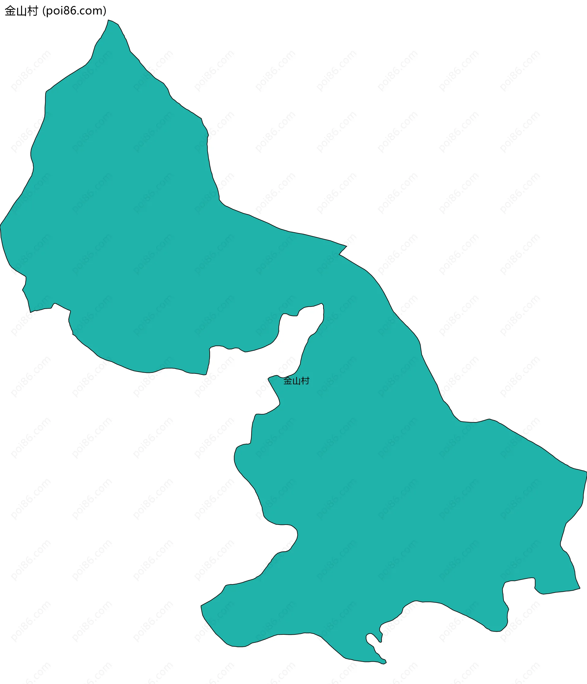 金山村边界地图