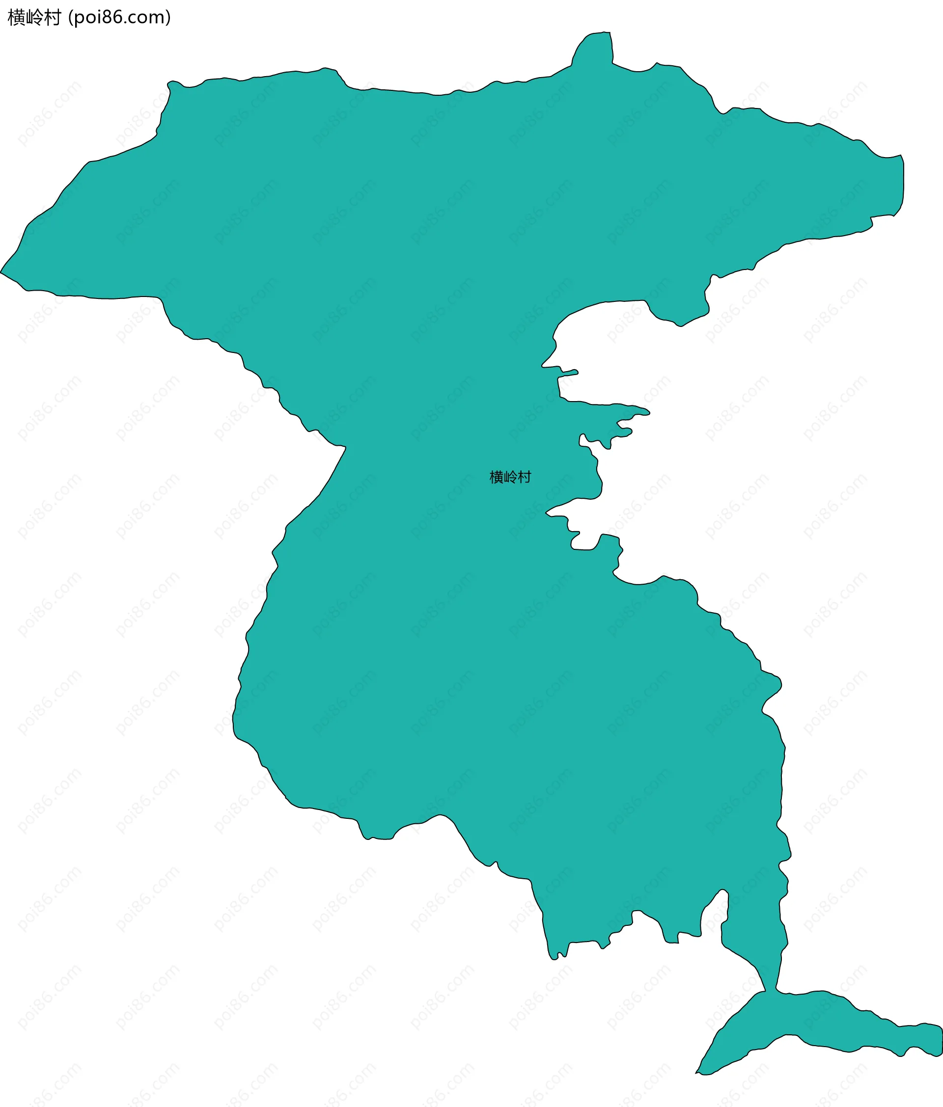 横岭村边界地图