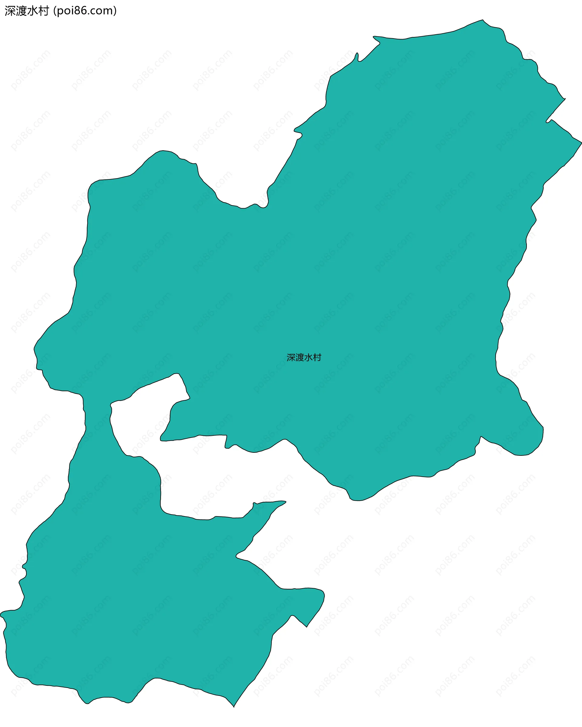 深渡水村边界地图