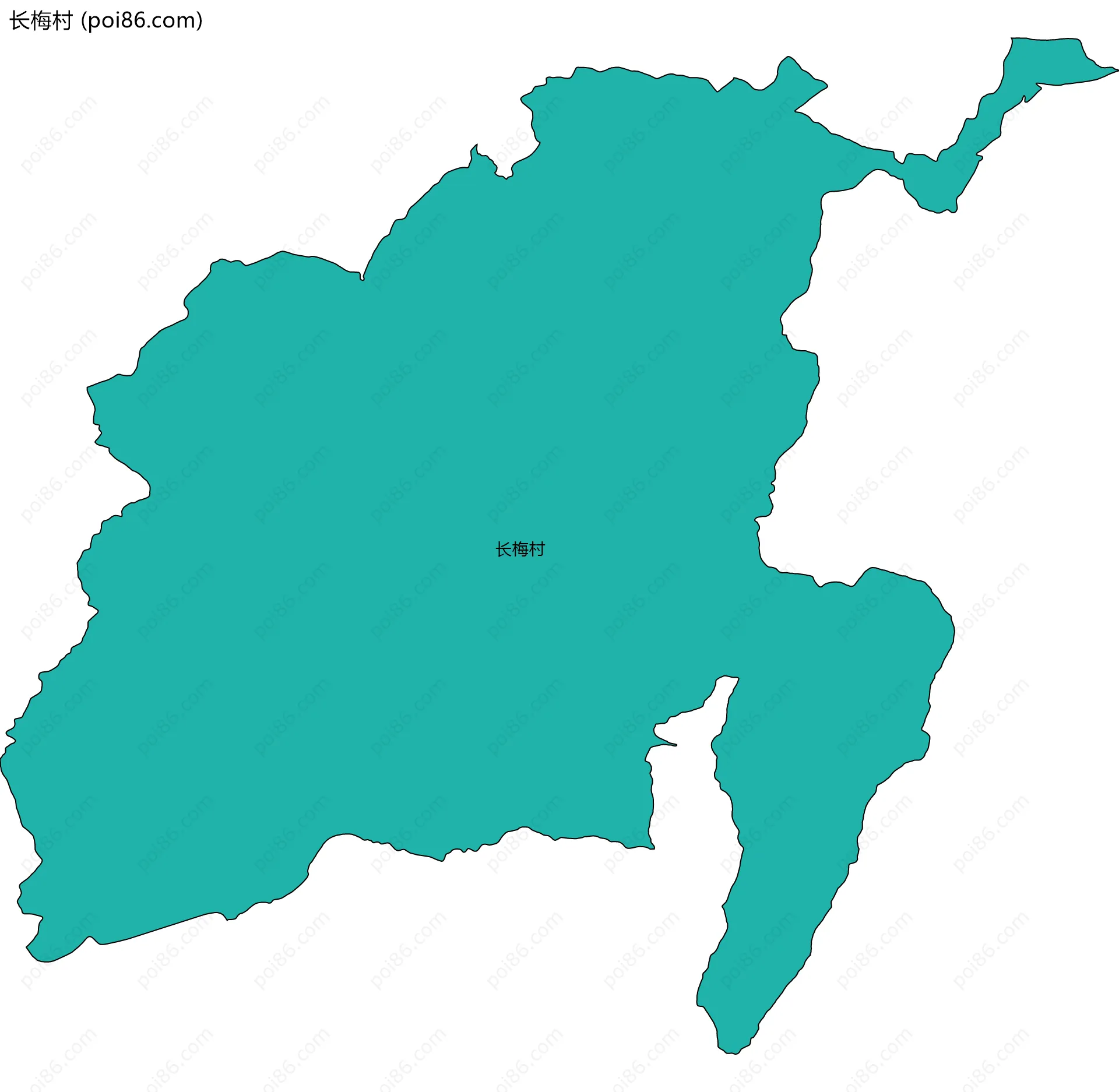 长梅村边界地图