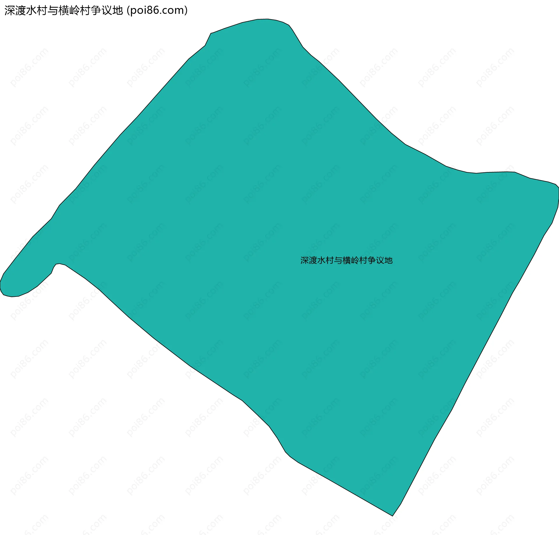 深渡水村与横岭村争议地边界地图