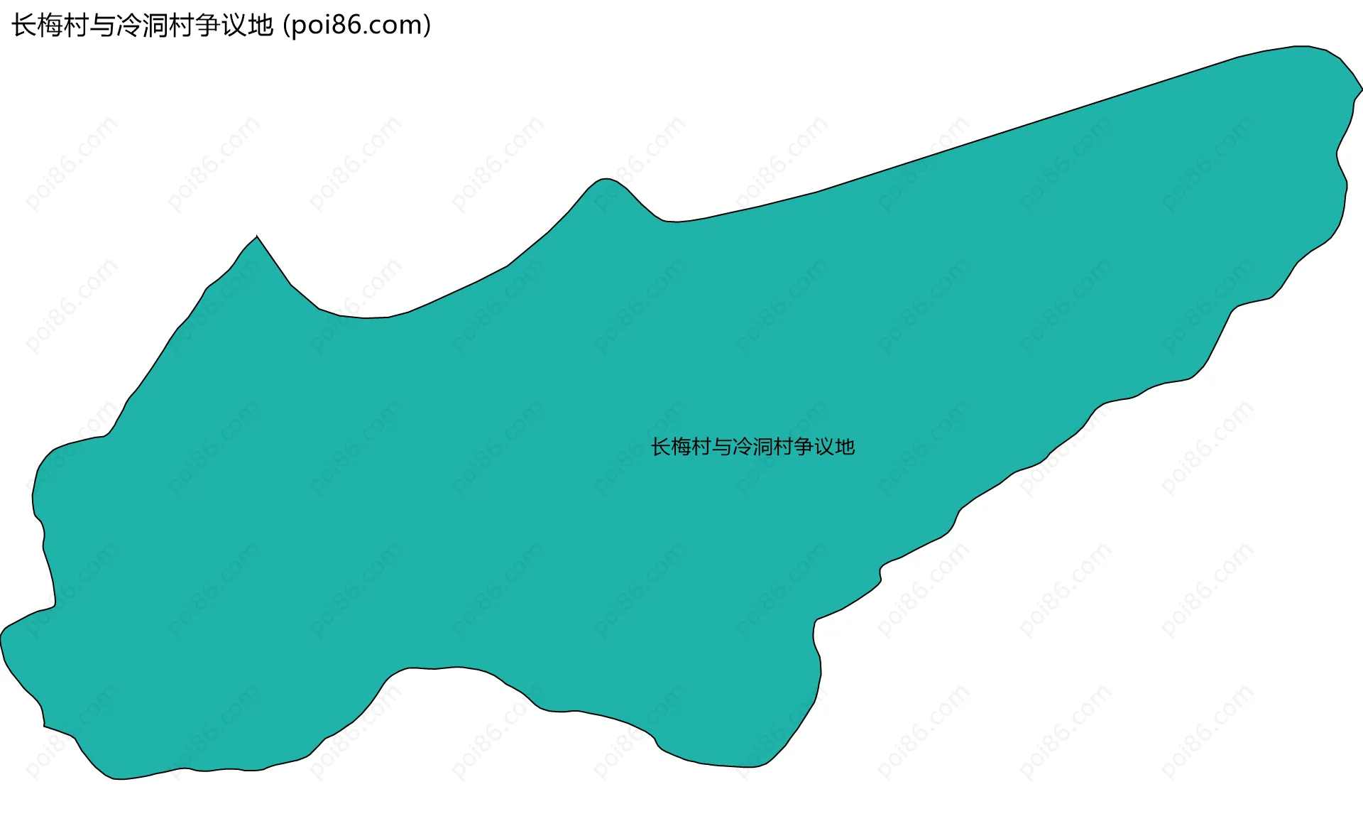 长梅村与冷洞村争议地边界地图