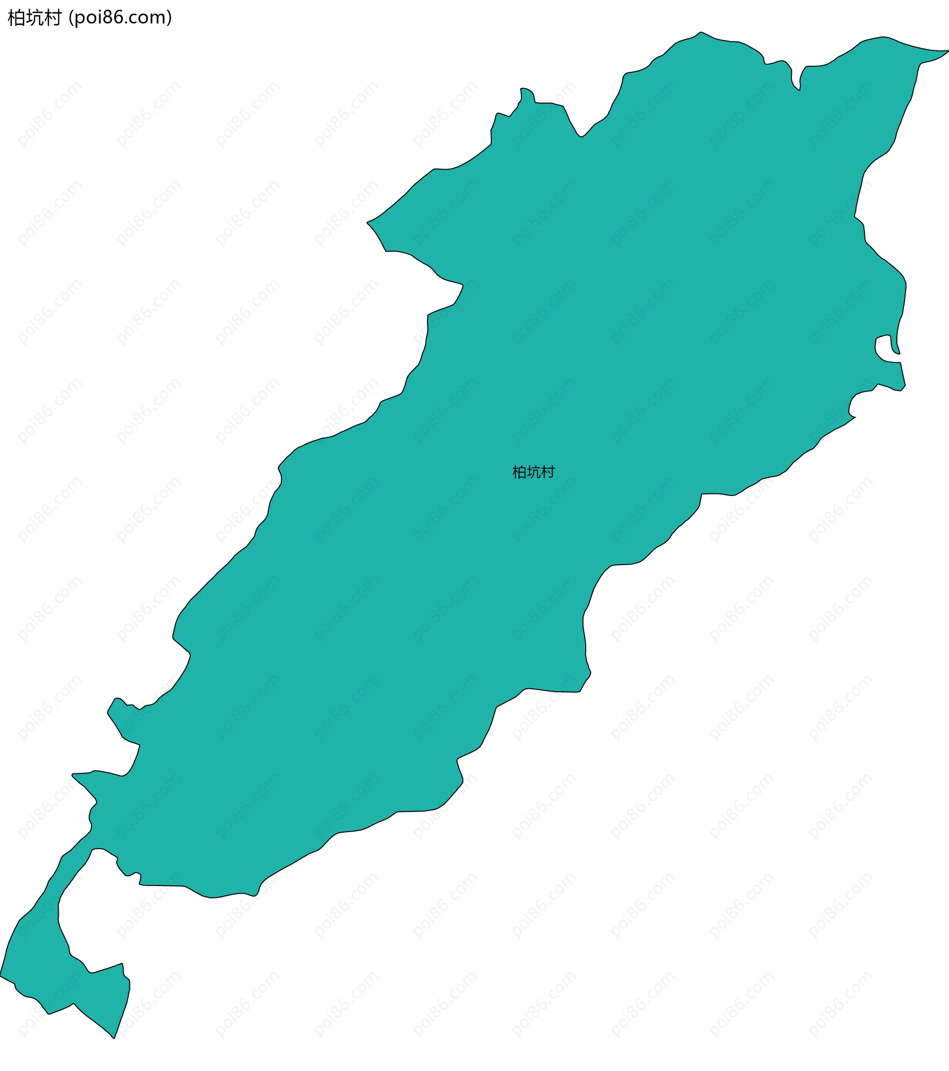 柏坑村边界地图