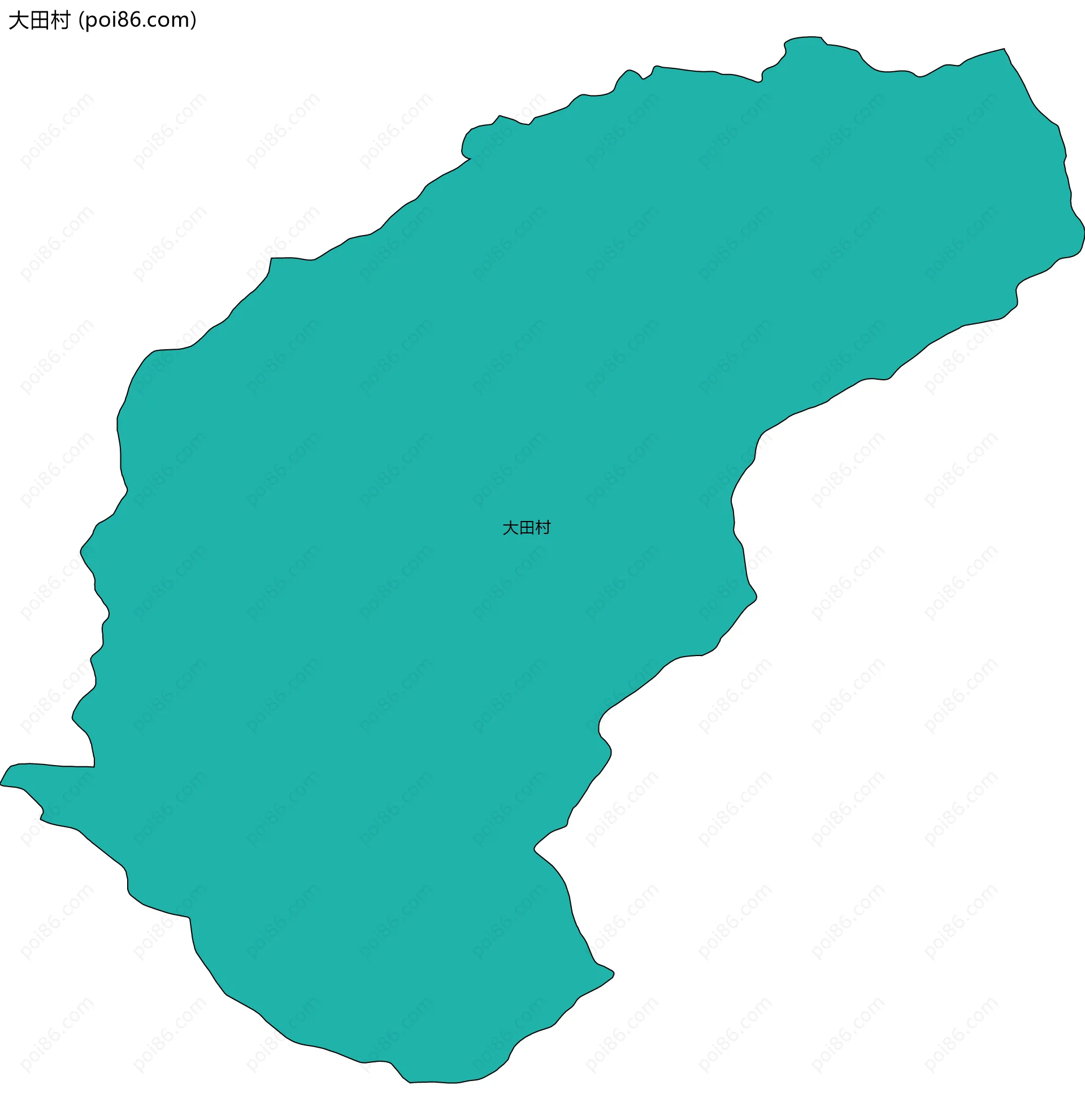 大田村边界地图