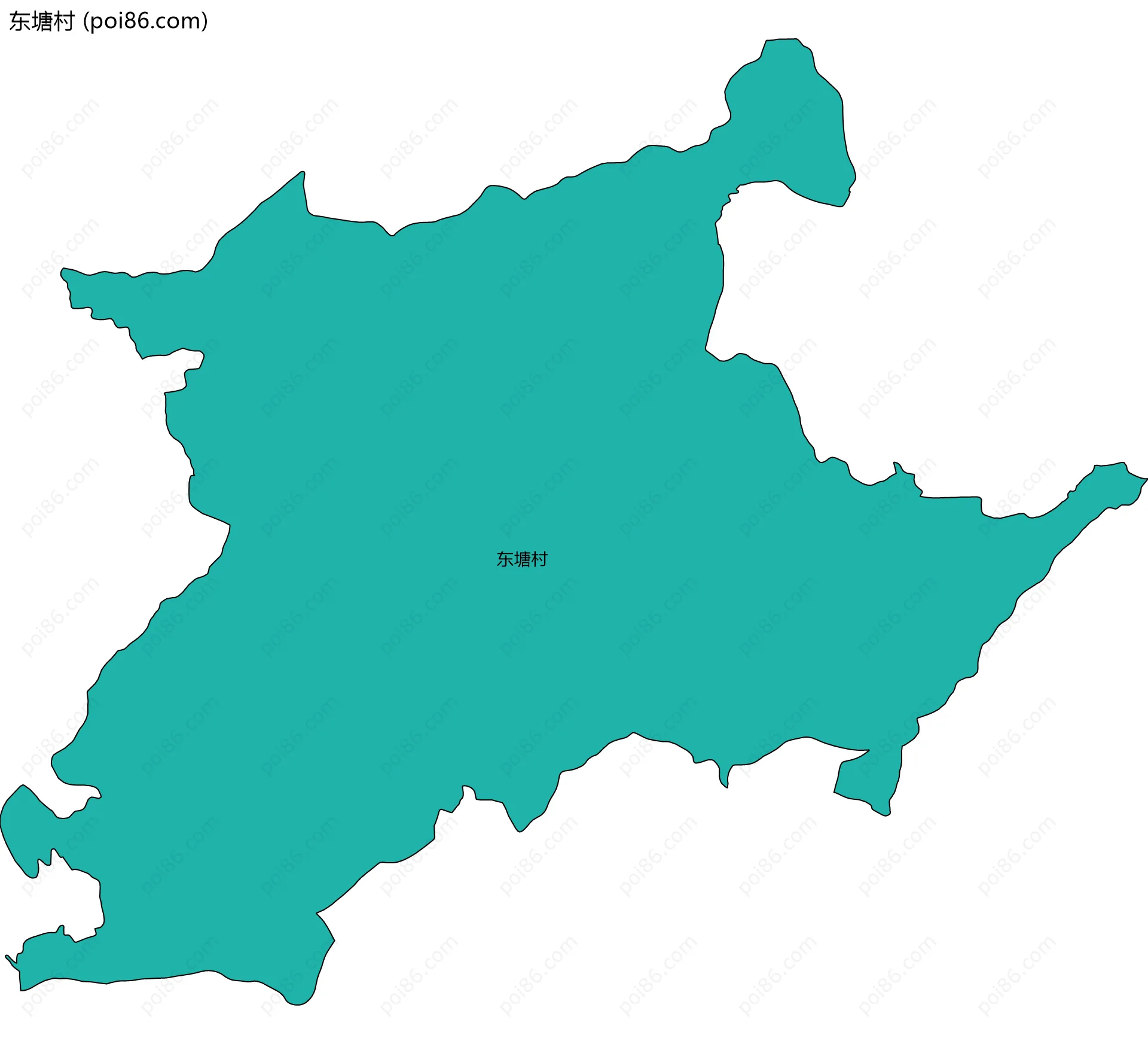 东塘村边界地图