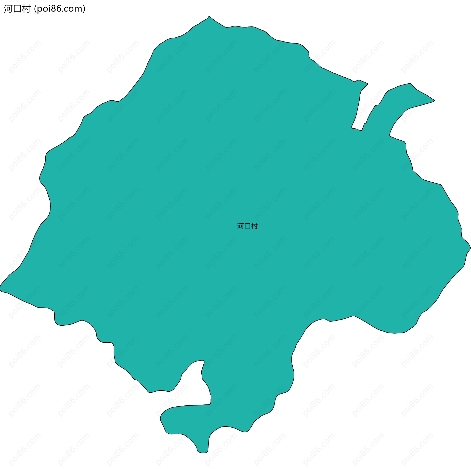 河口村边界地图