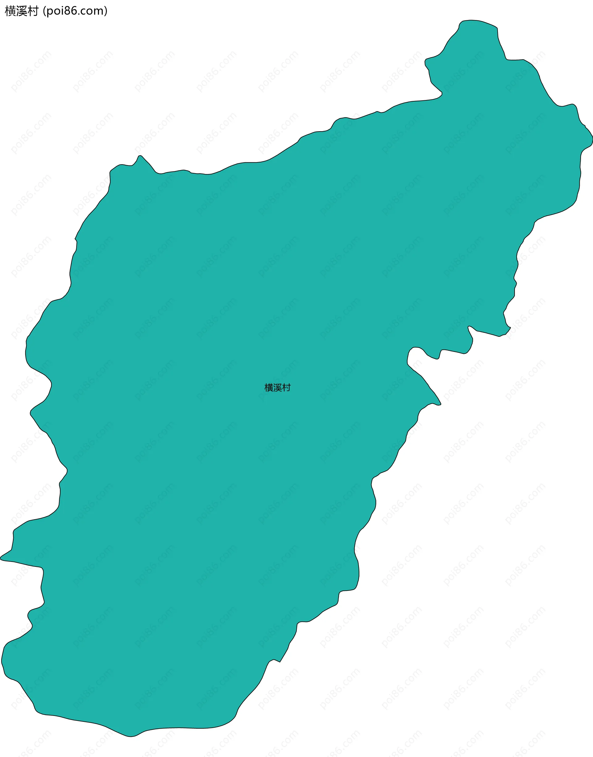 横溪村边界地图