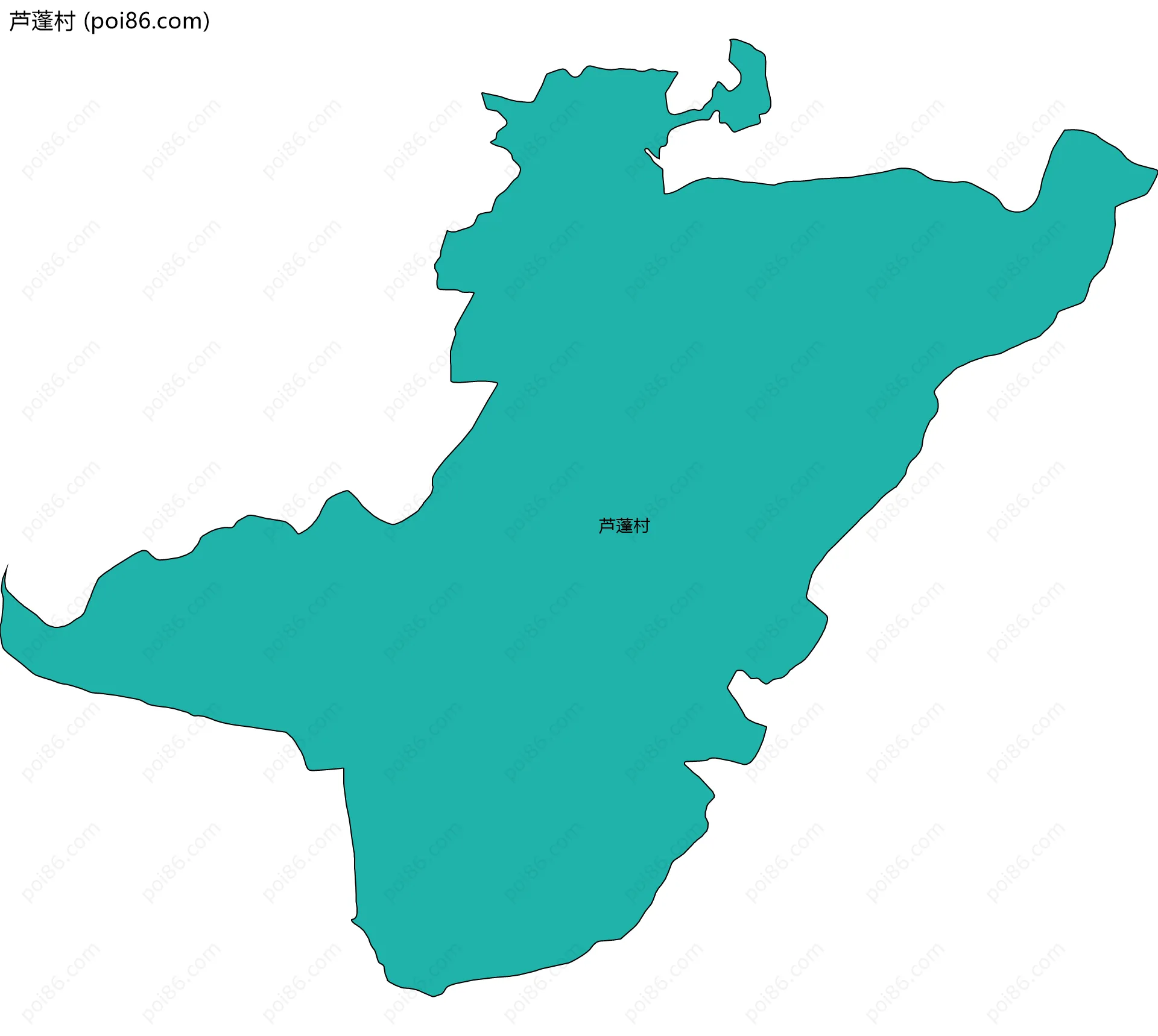 芦蓬村边界地图