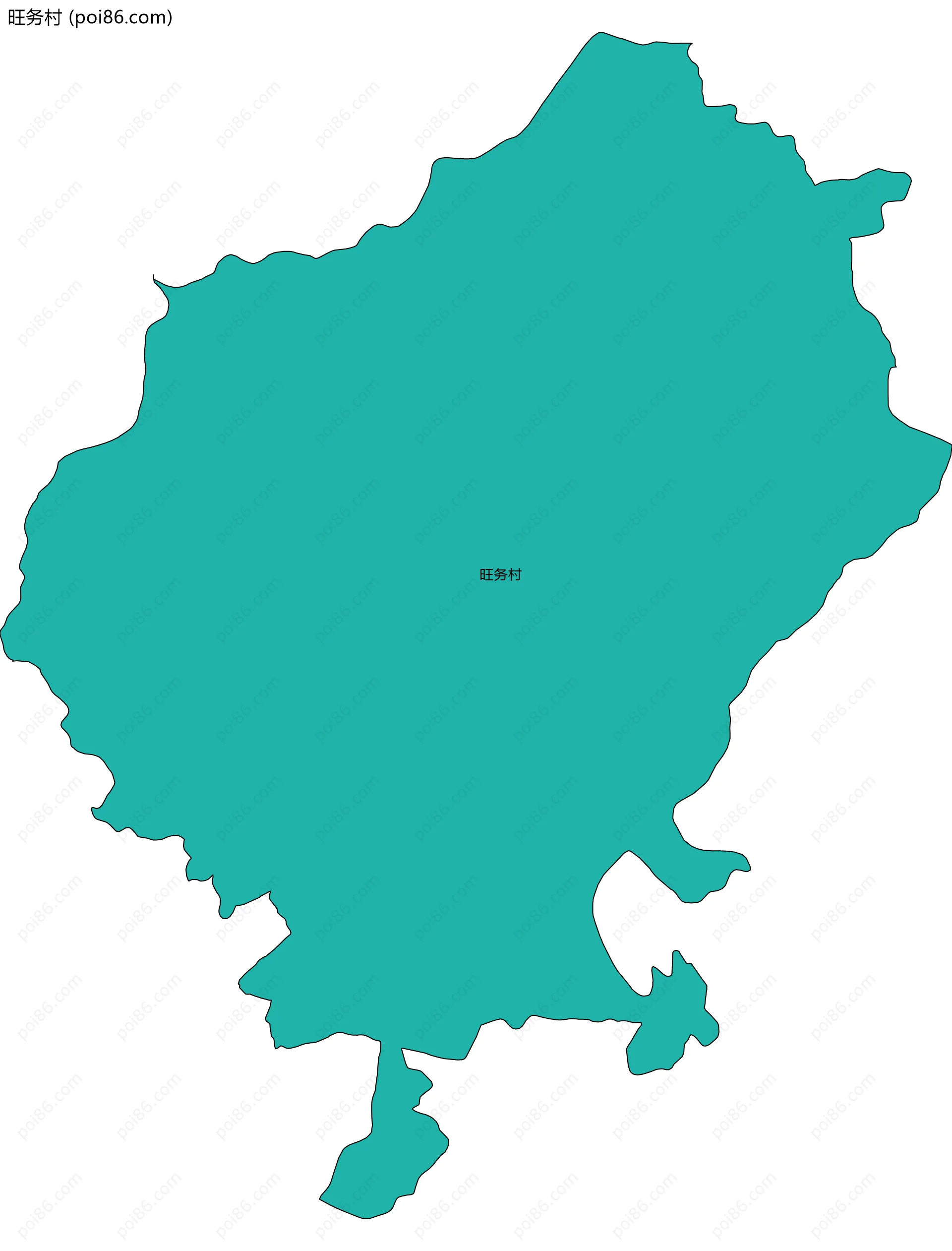 旺务村边界地图