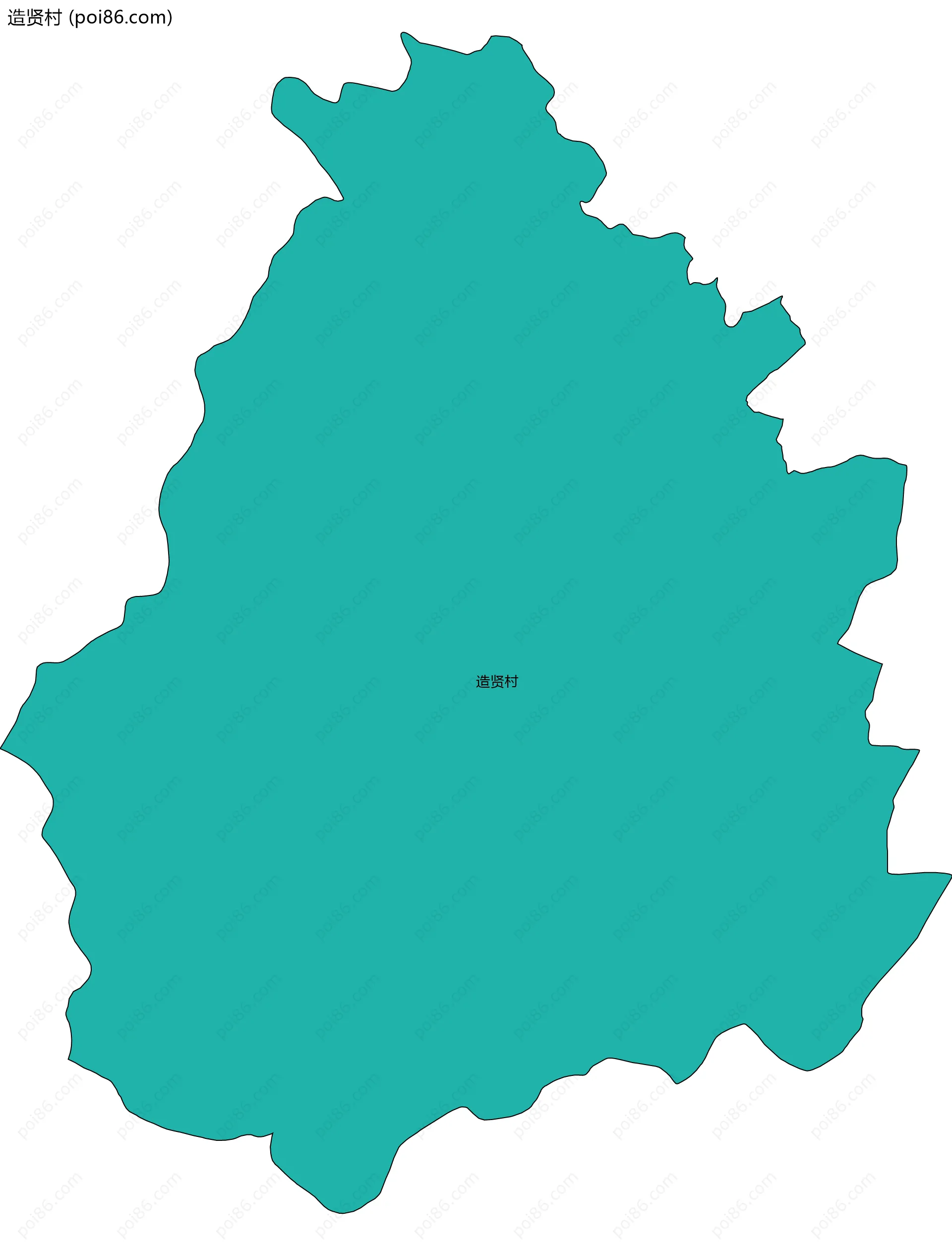 造贤村边界地图