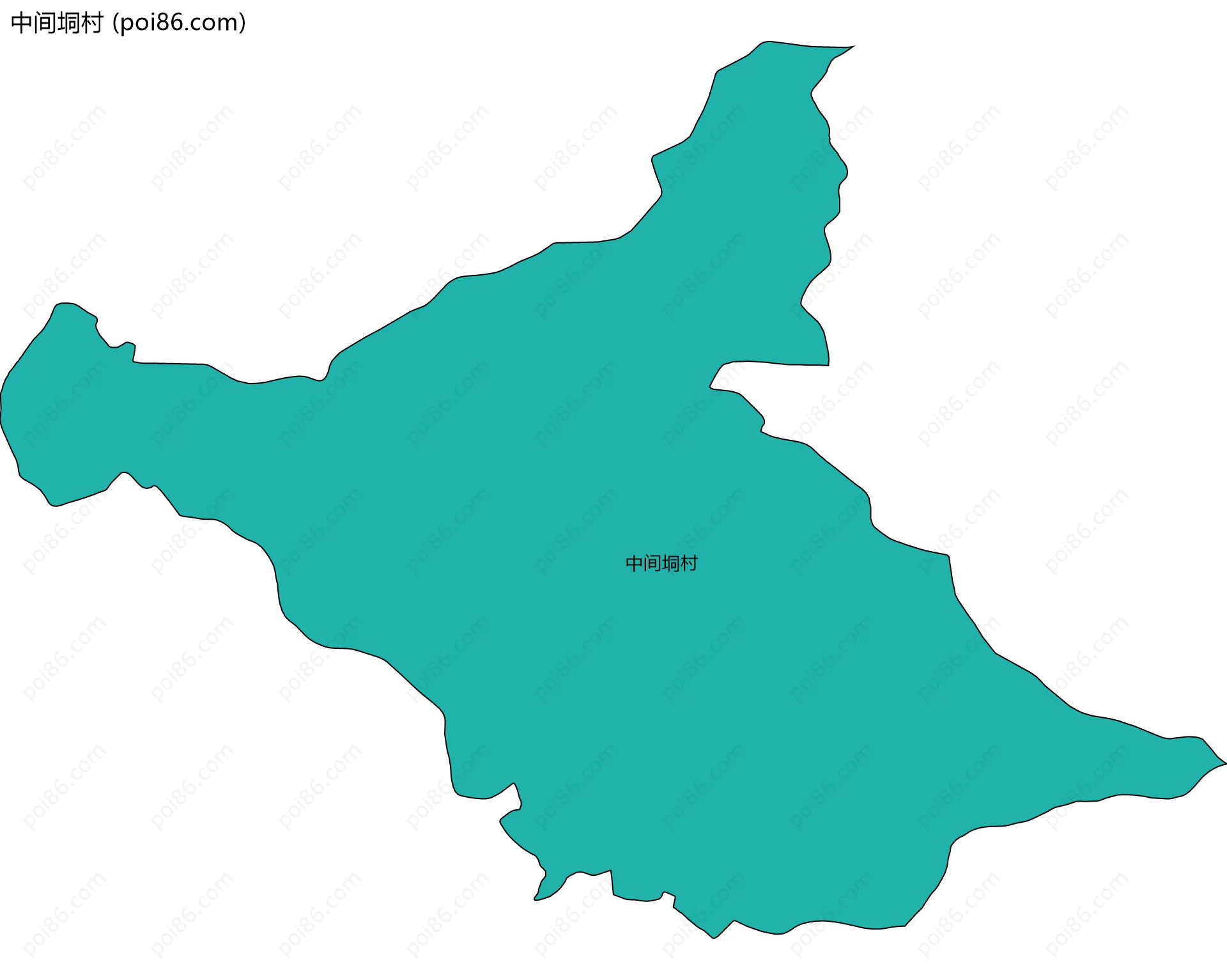 中间垌村边界地图