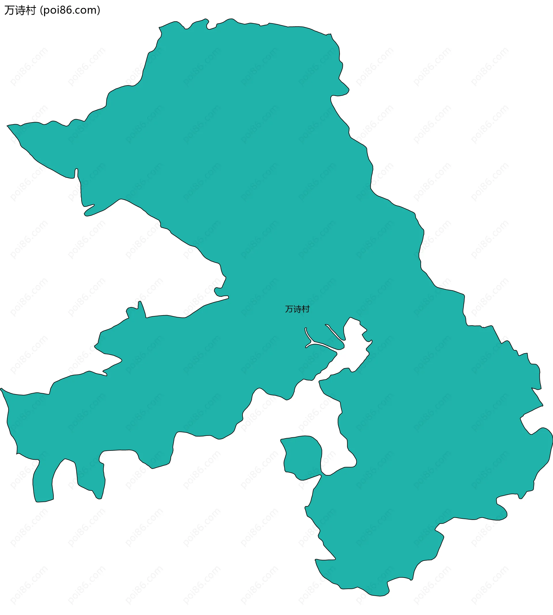 万诗村边界地图