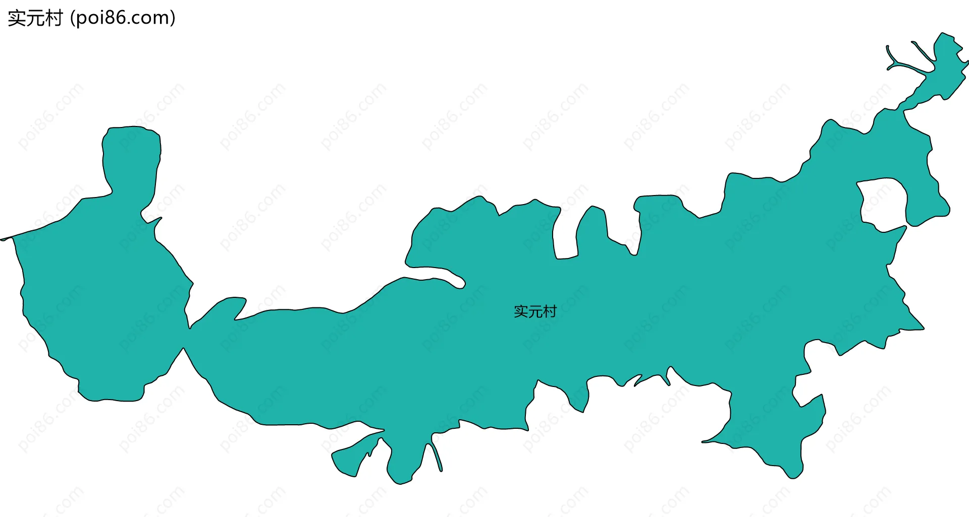 实元村边界地图