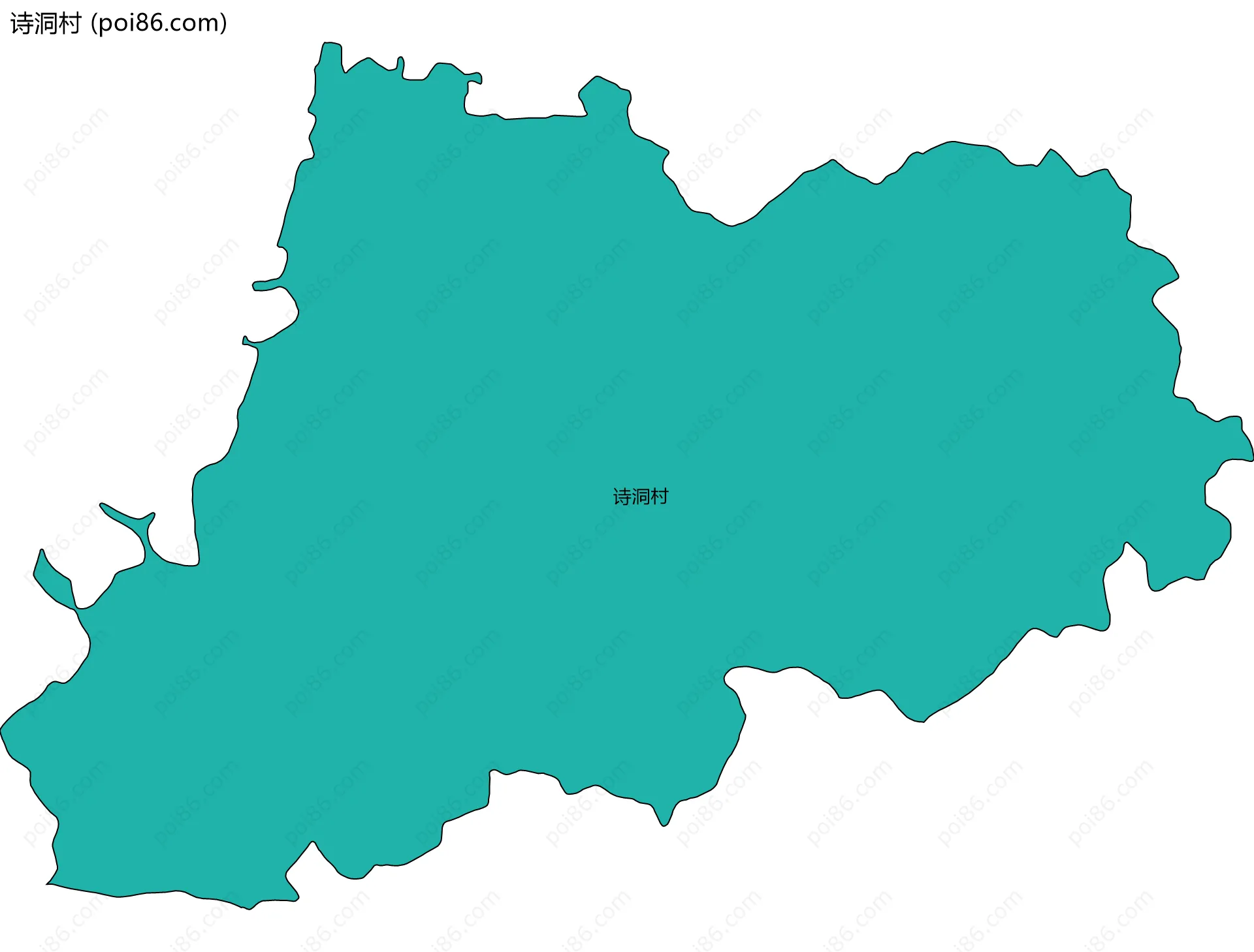 诗洞村边界地图