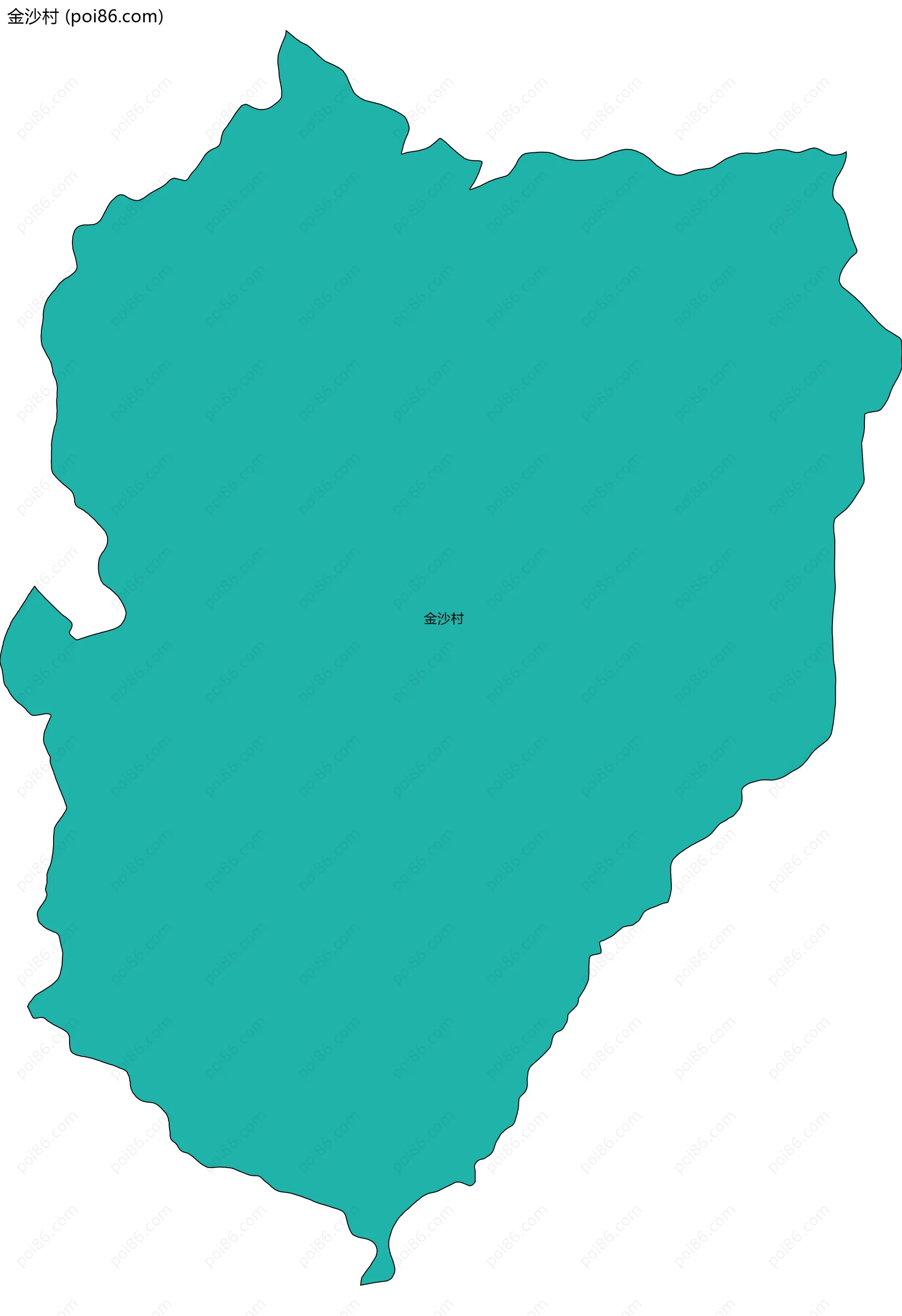 金沙村边界地图