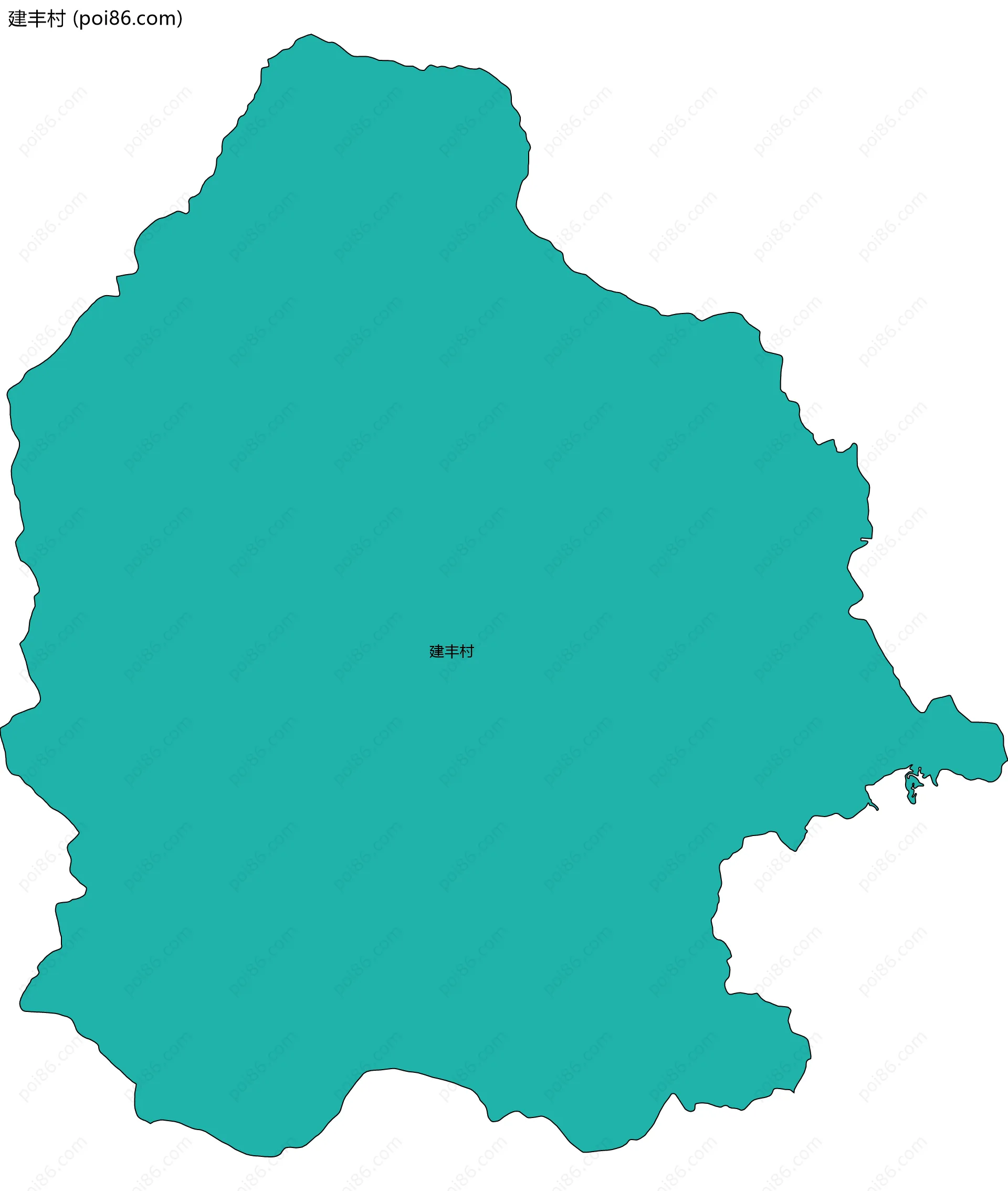 建丰村边界地图