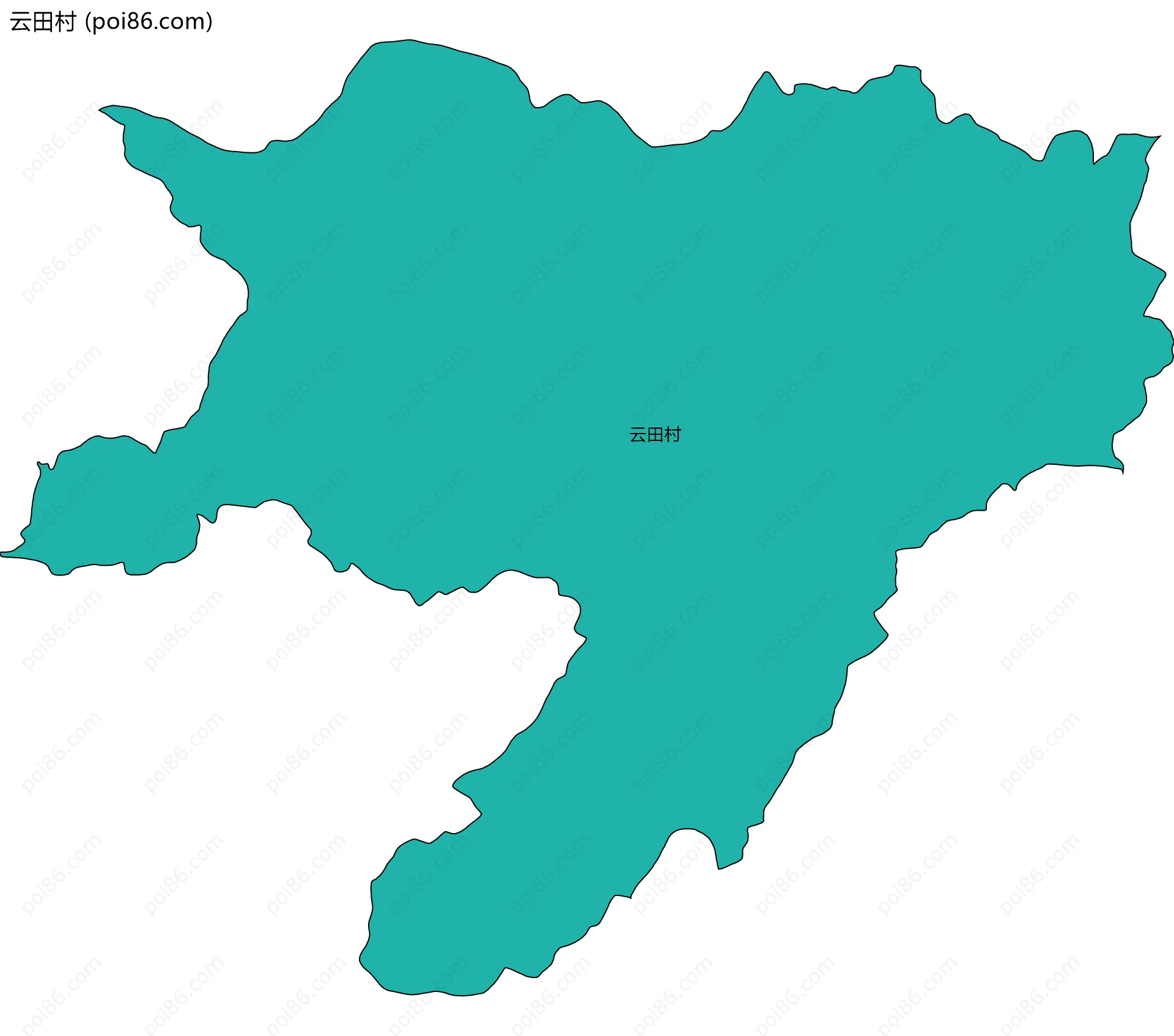 云田村边界地图