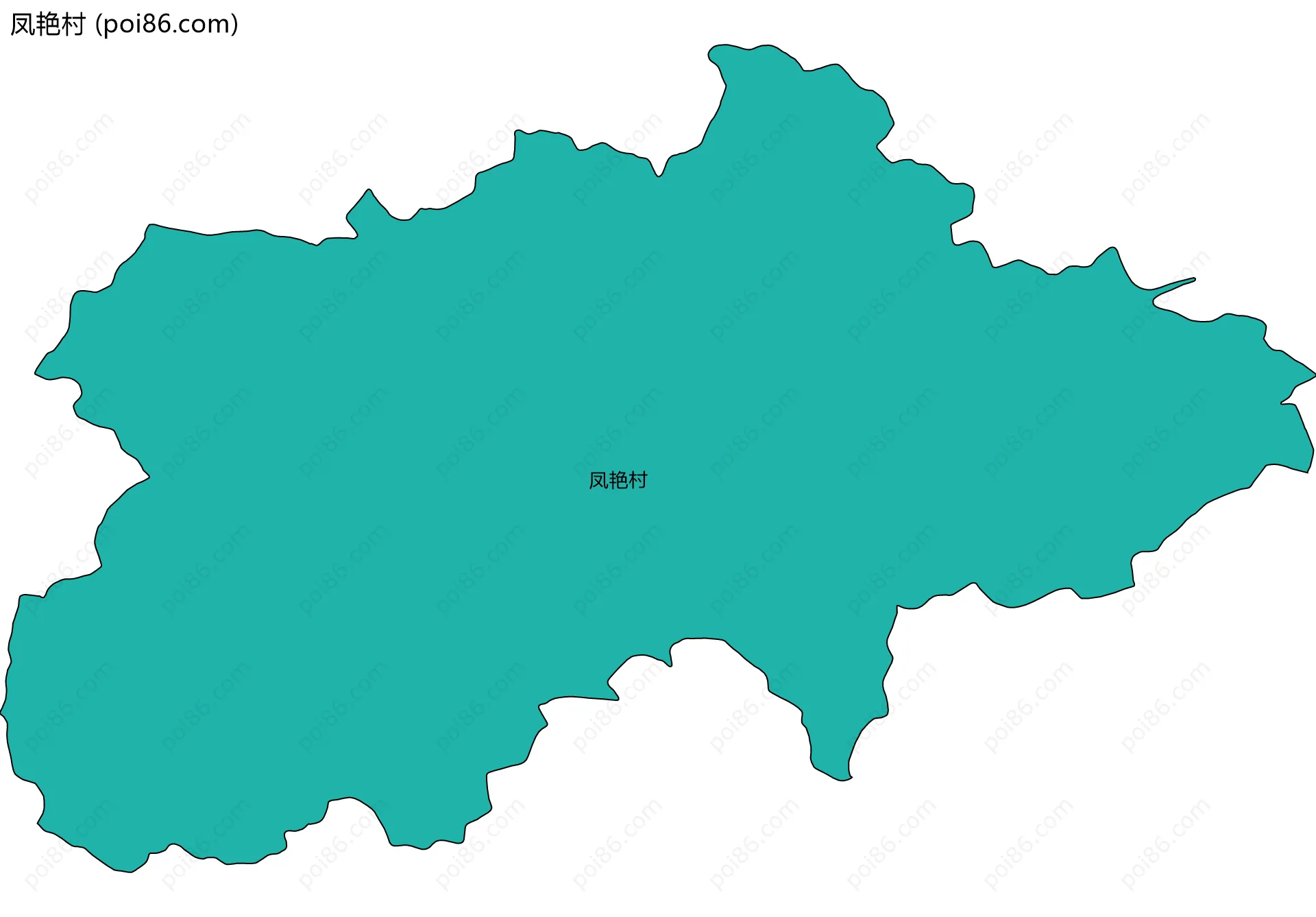 凤艳村边界地图