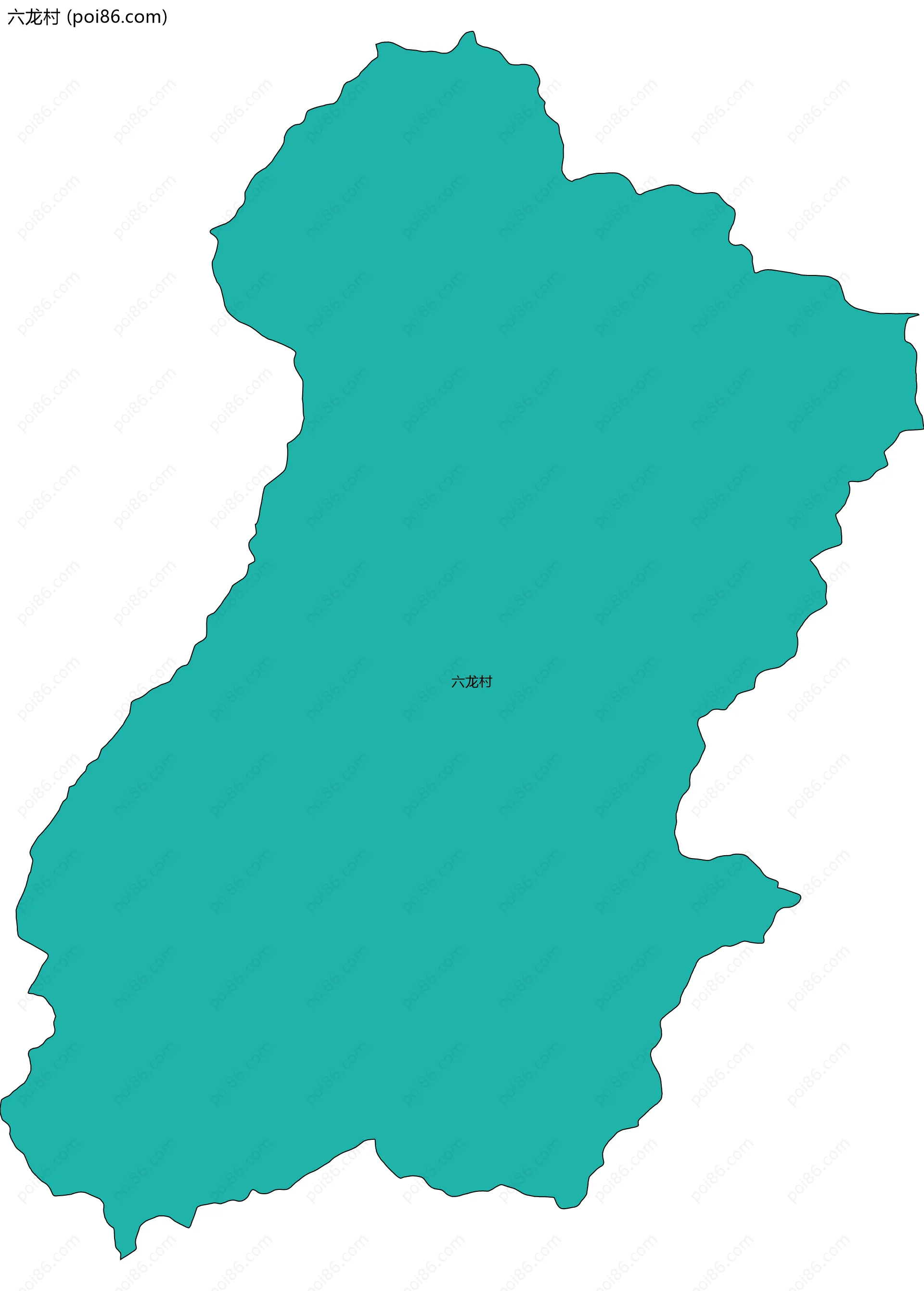 六龙村边界地图