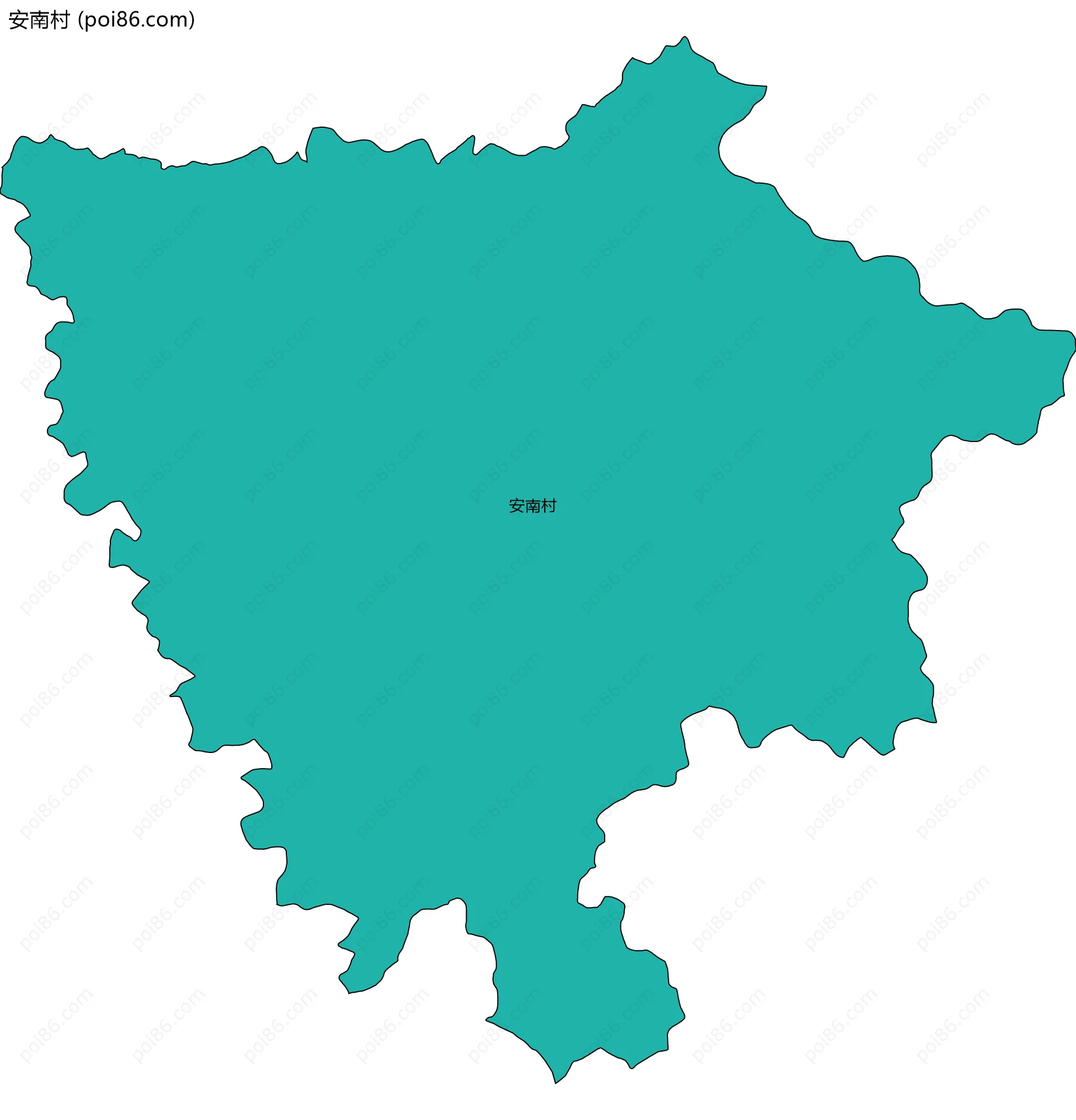 安南村边界地图
