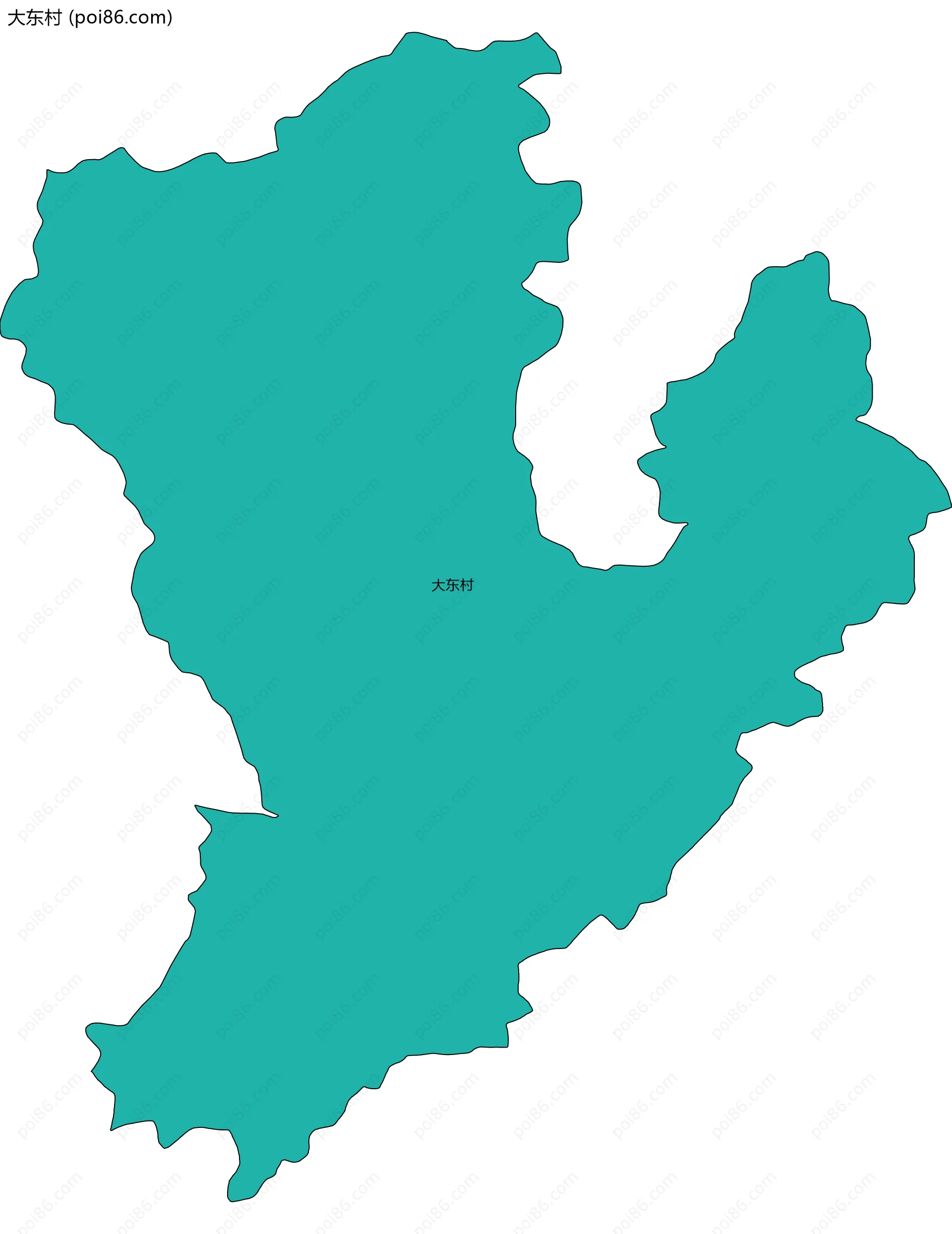 大东村边界地图