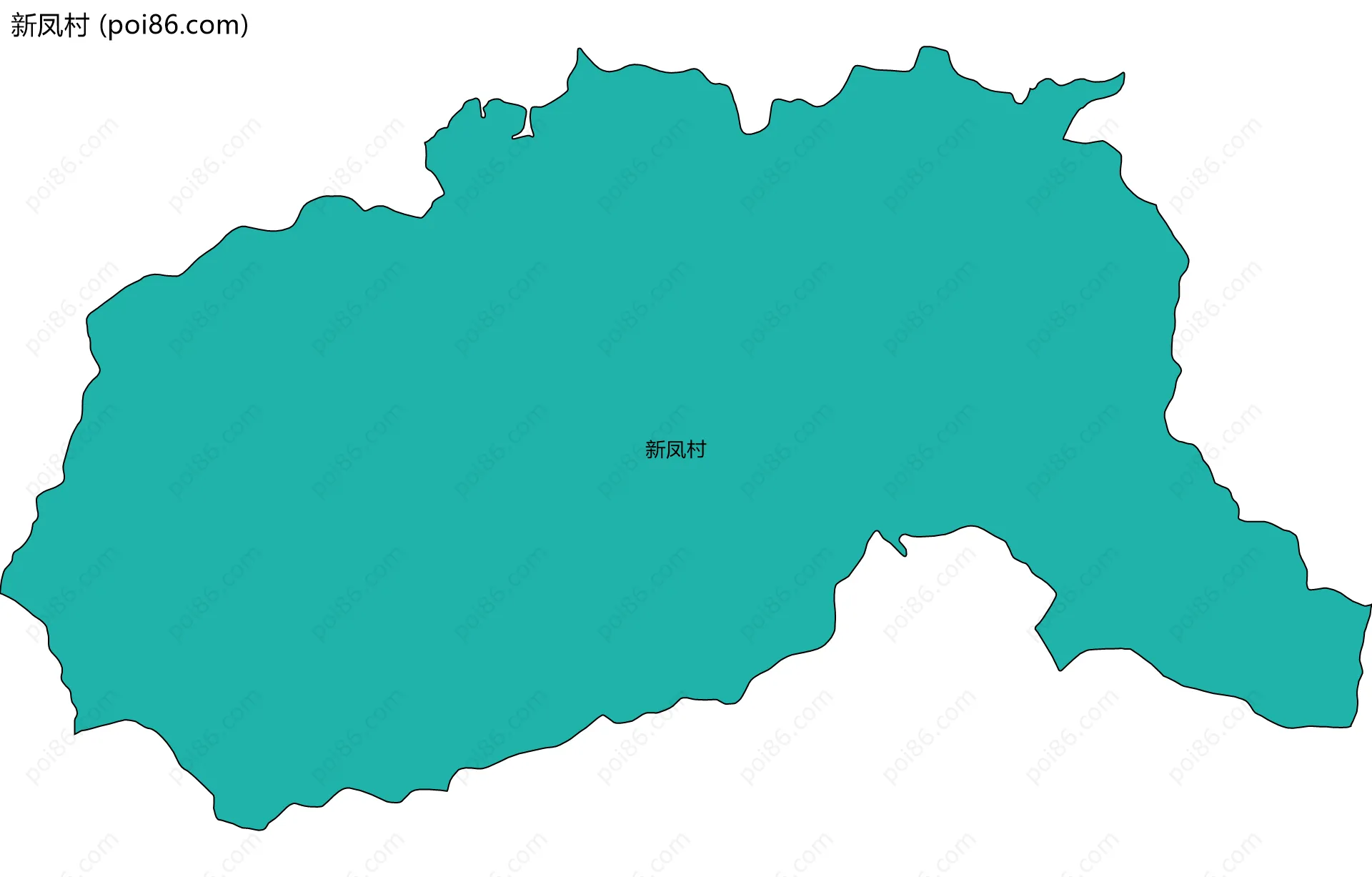 新凤村边界地图