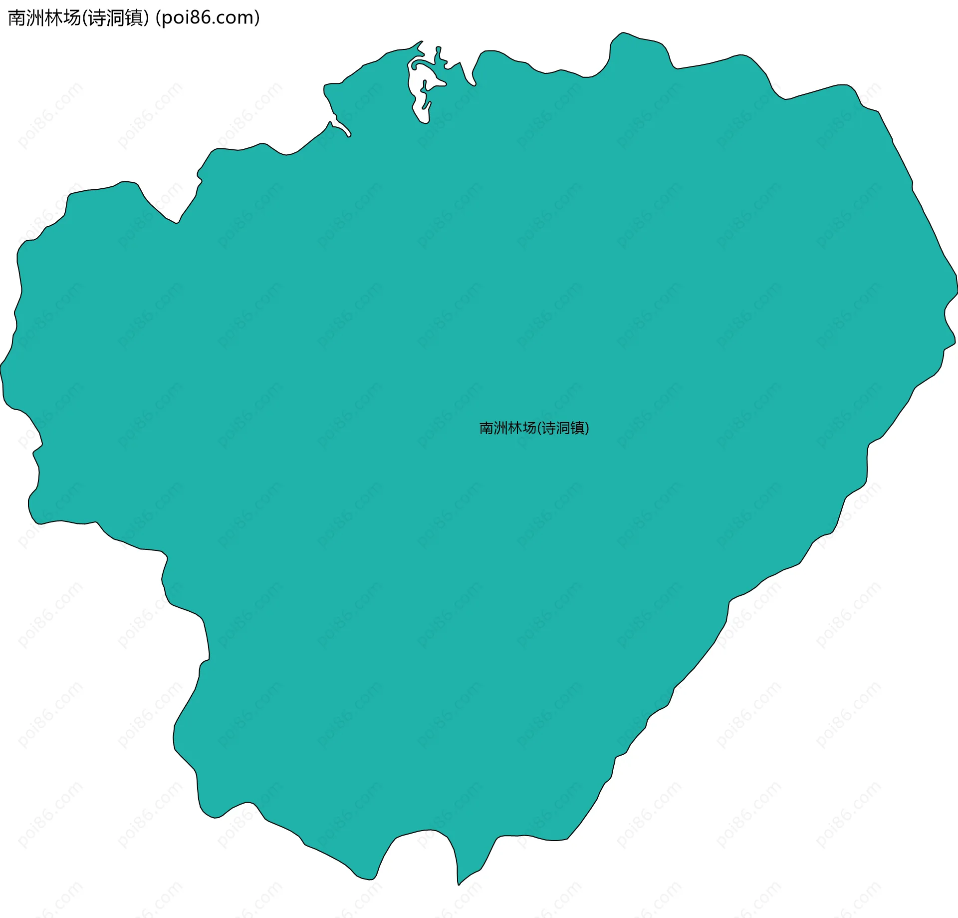 南洲林场(诗洞镇)边界地图