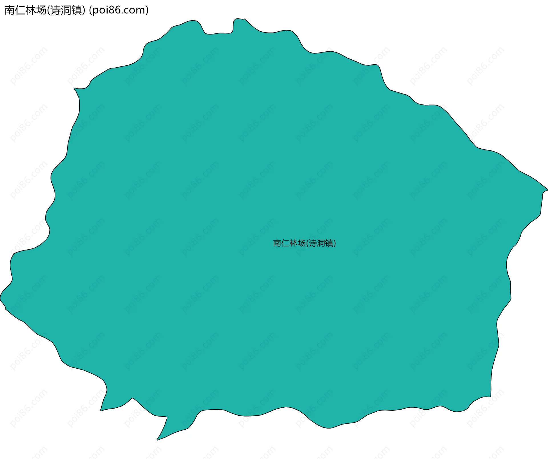 南仁林场(诗洞镇)边界地图