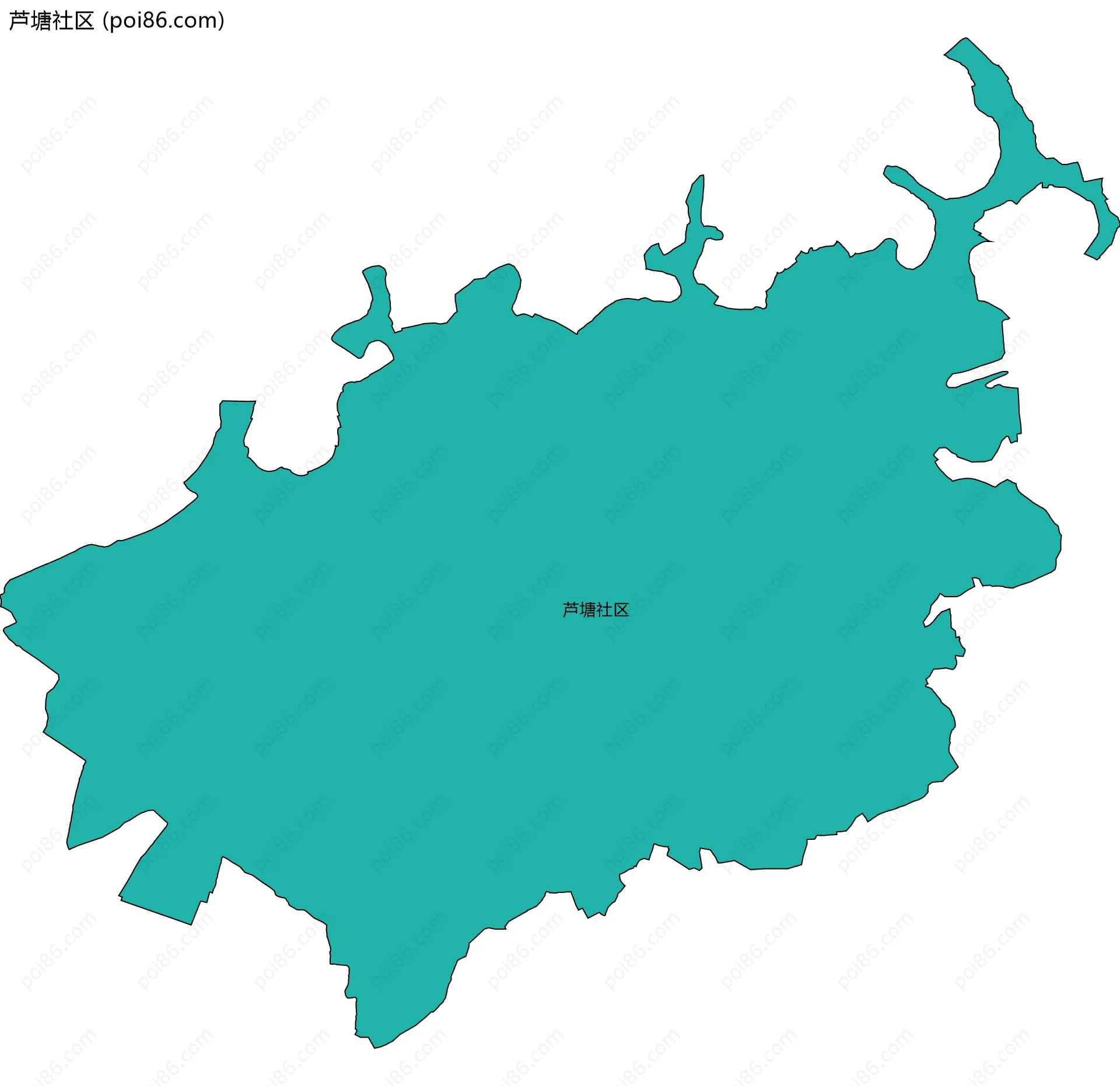 芦塘社区边界地图