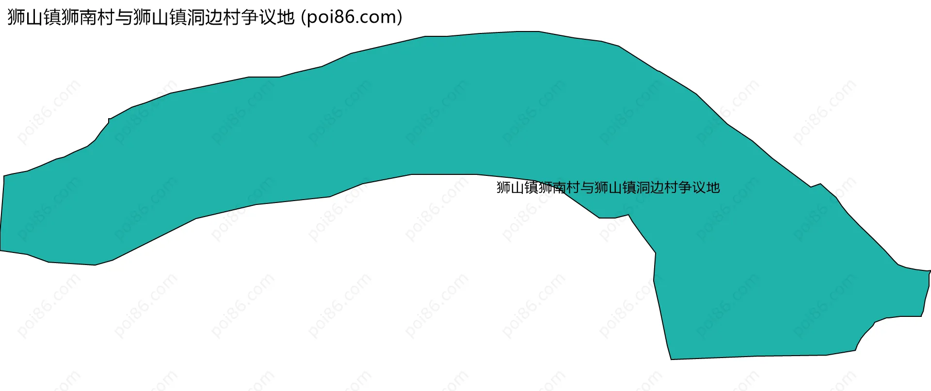 狮山镇狮南村与狮山镇洞边村争议地边界地图