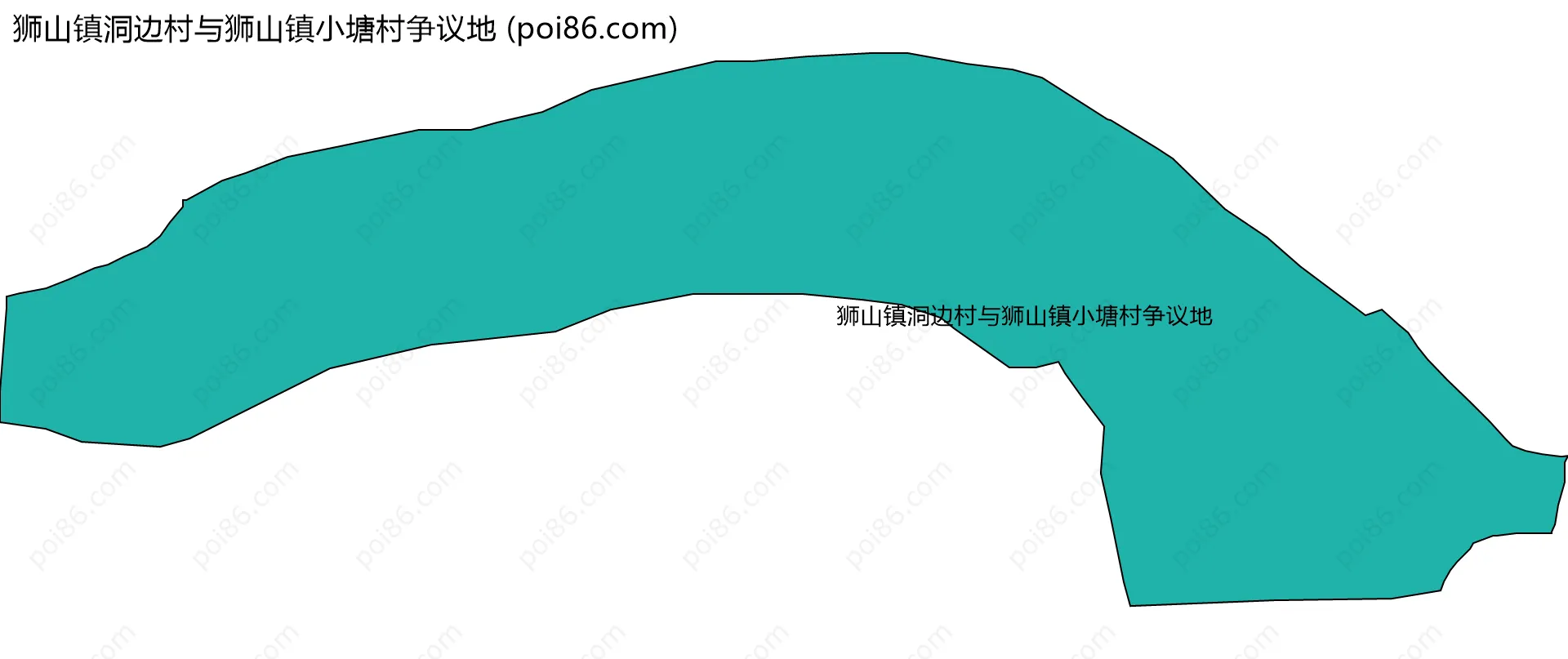 狮山镇洞边村与狮山镇小塘村争议地边界地图