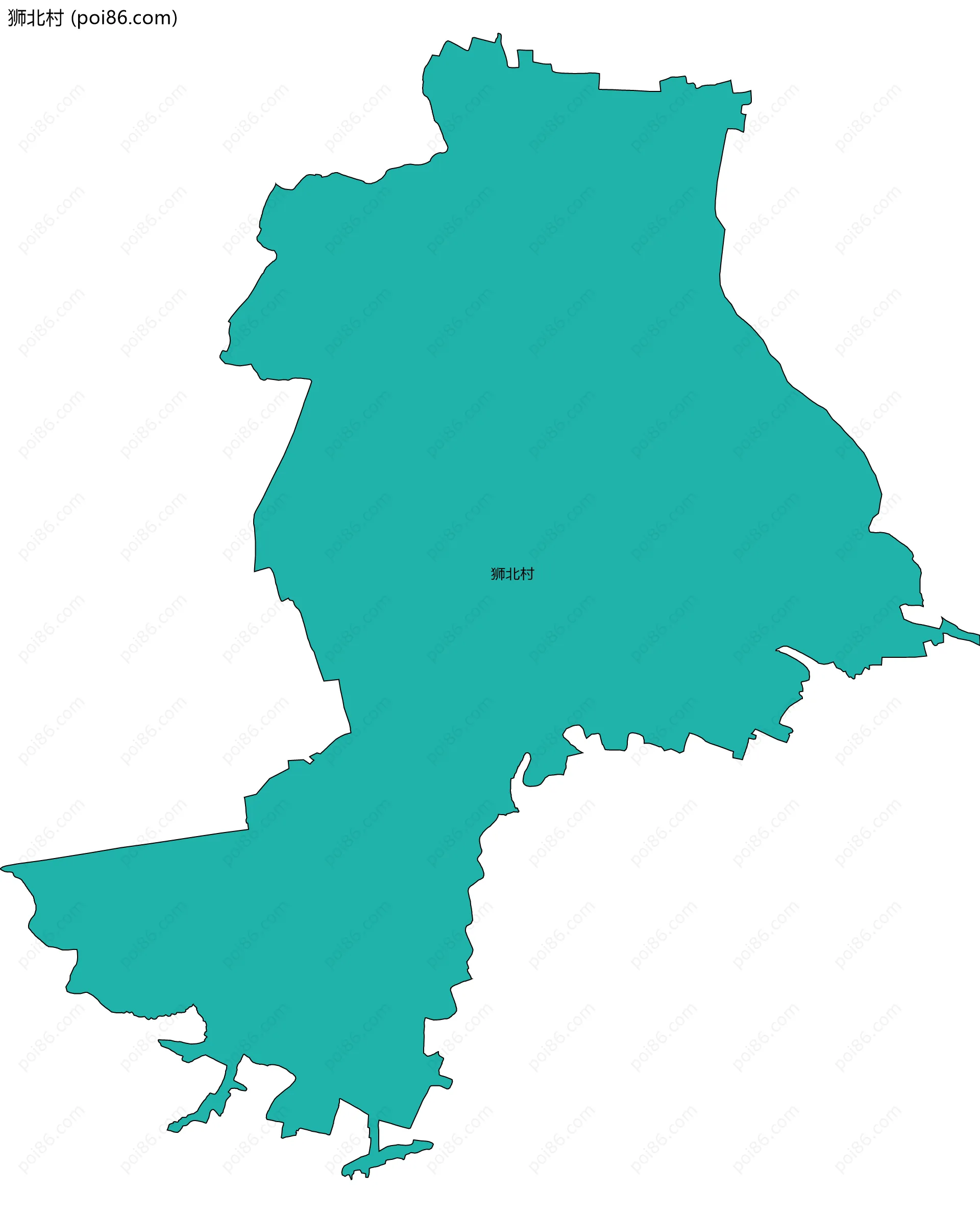 狮北村边界地图