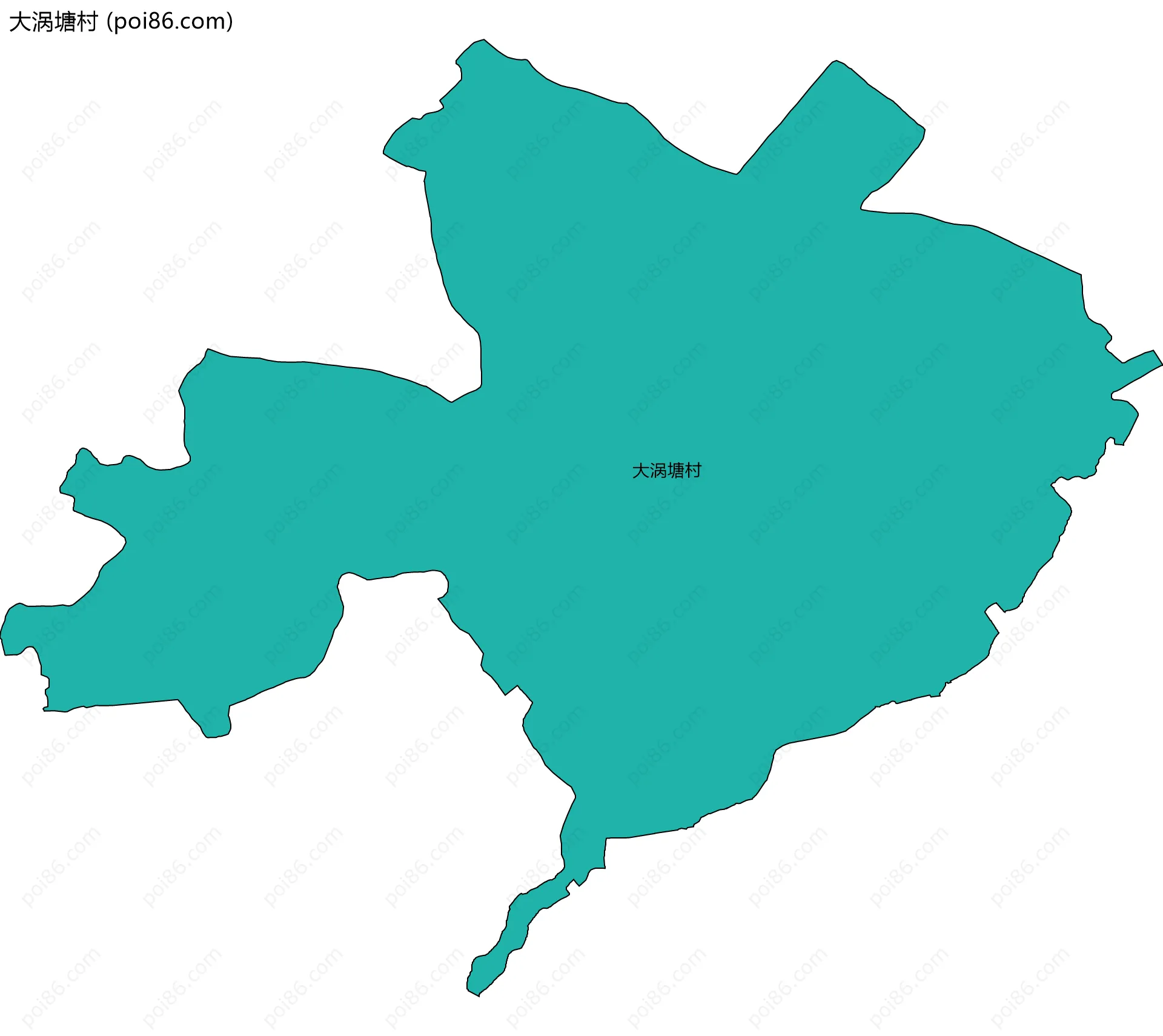 大涡塘村边界地图
